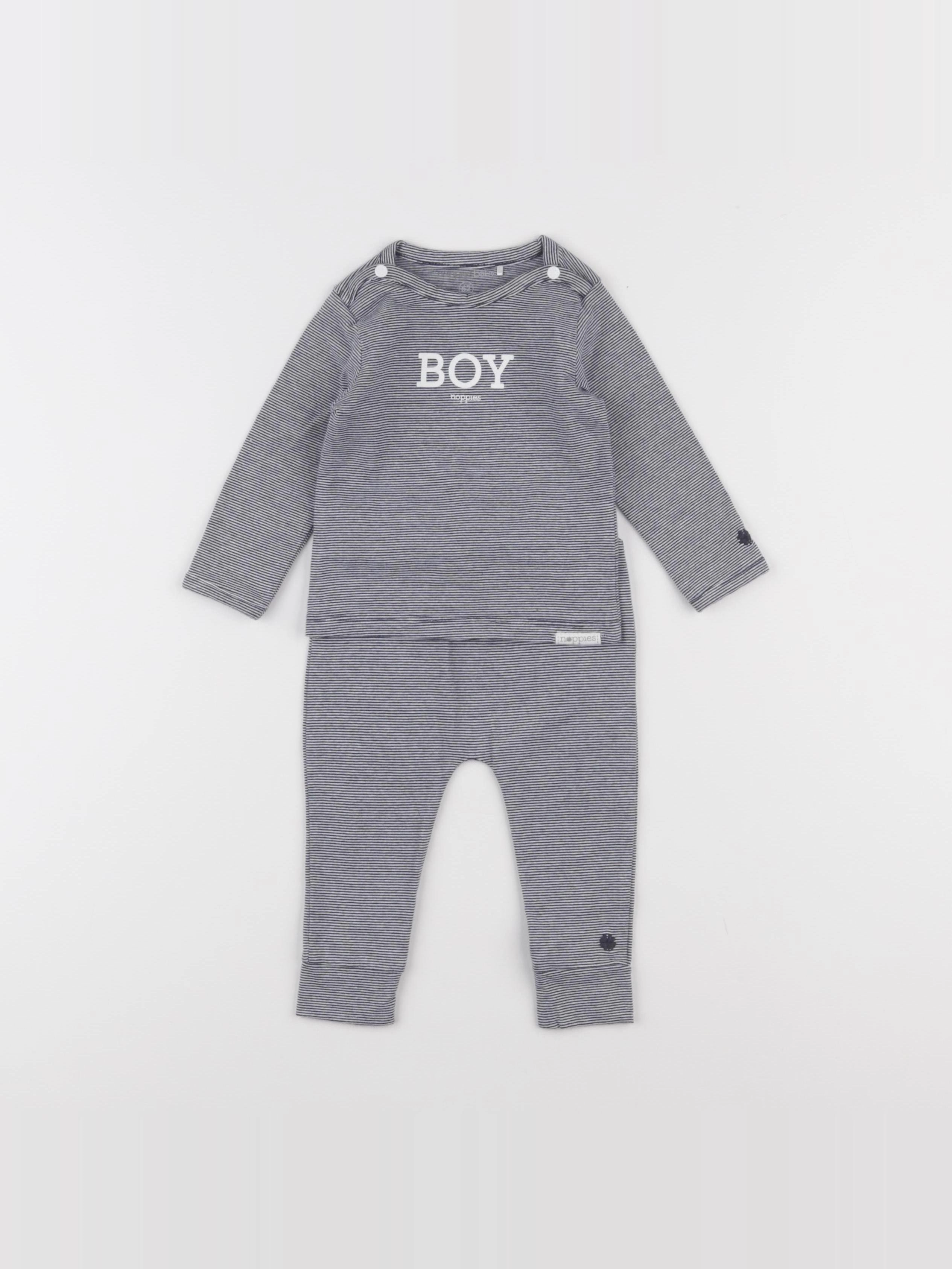 Noppies - ensemble bleu - 3/6 mois