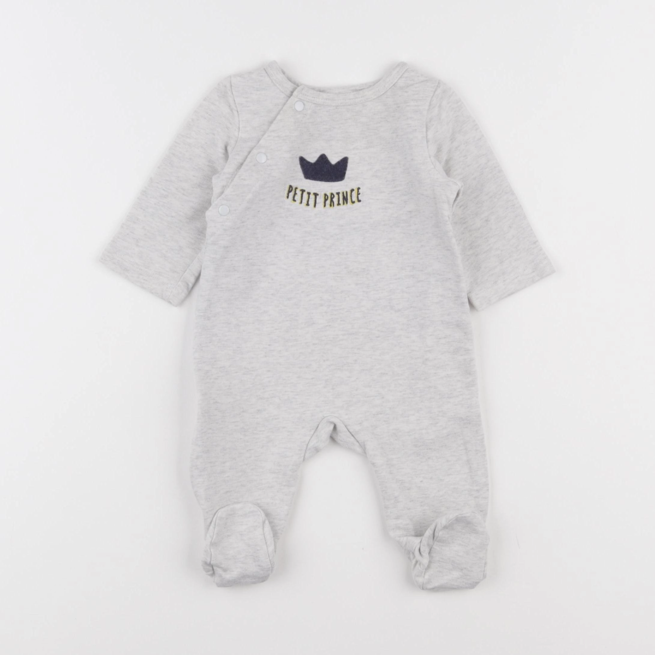 Tape à l'oeil - pyjama coton gris - 3 mois