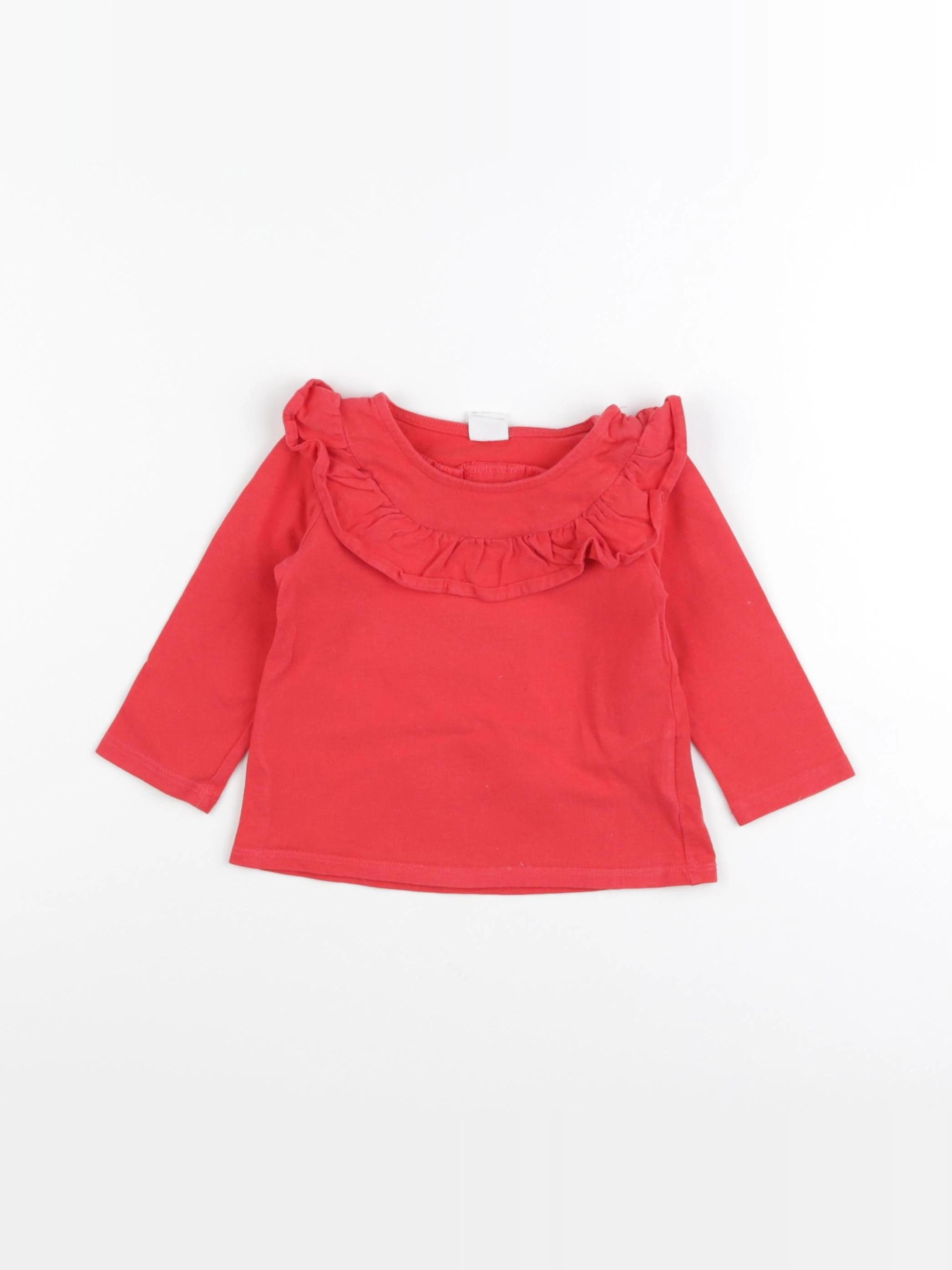 H&M - tee-shirt rouge - 6/9 mois