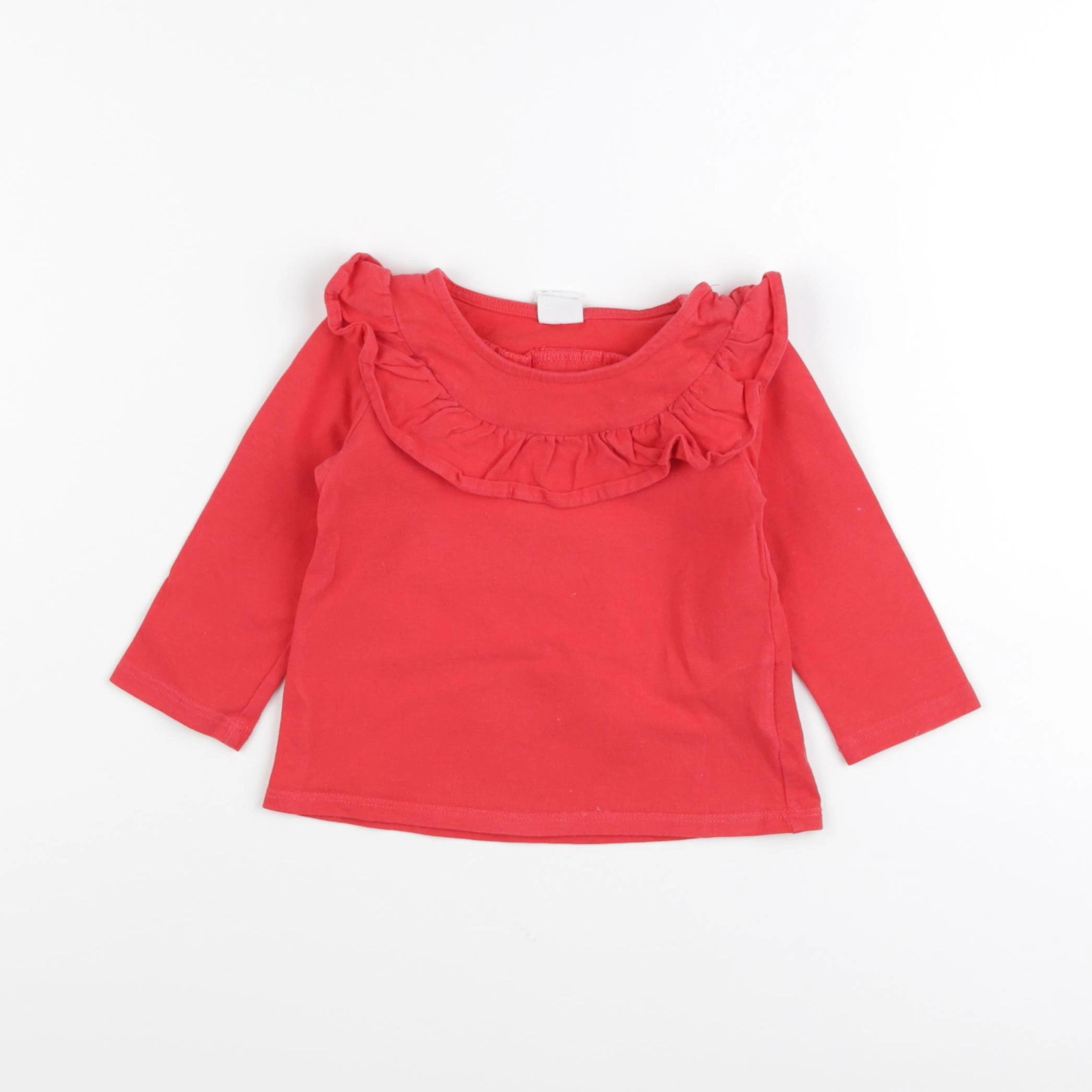 H&M - tee-shirt rouge - 6/9 mois