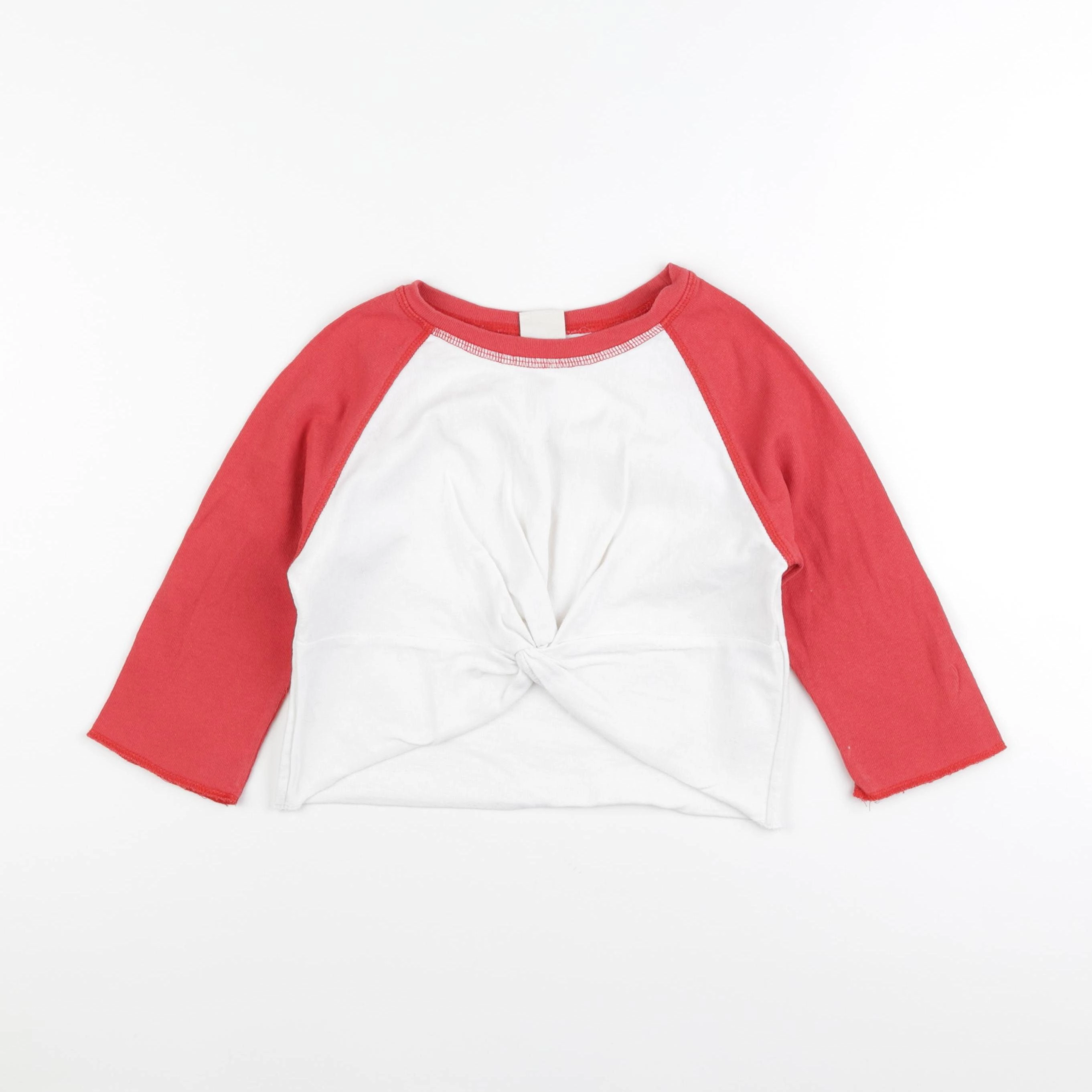Zara - tee-shirt rouge, blanc - 5 ans