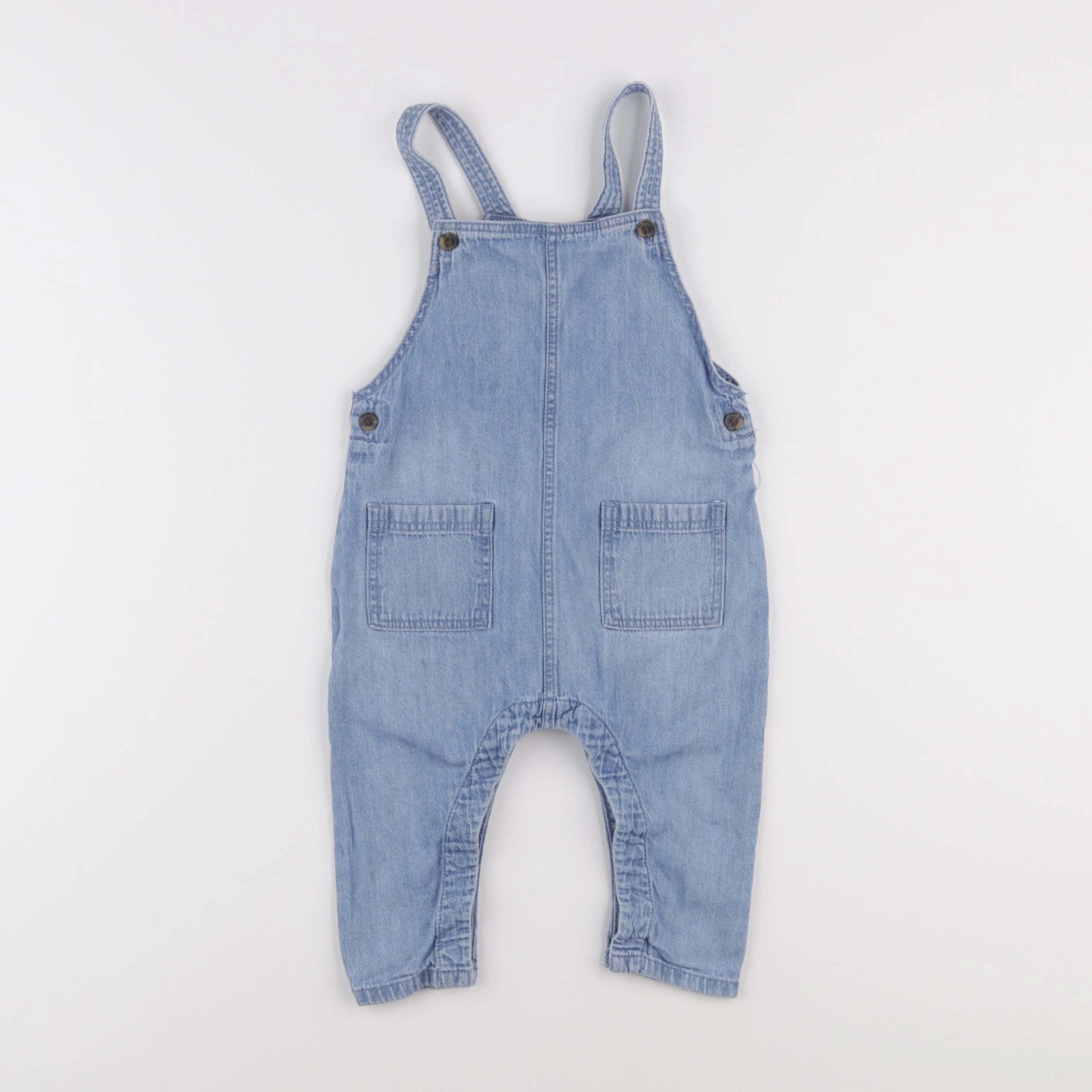 H&M - salopette bleu - 6/9 mois