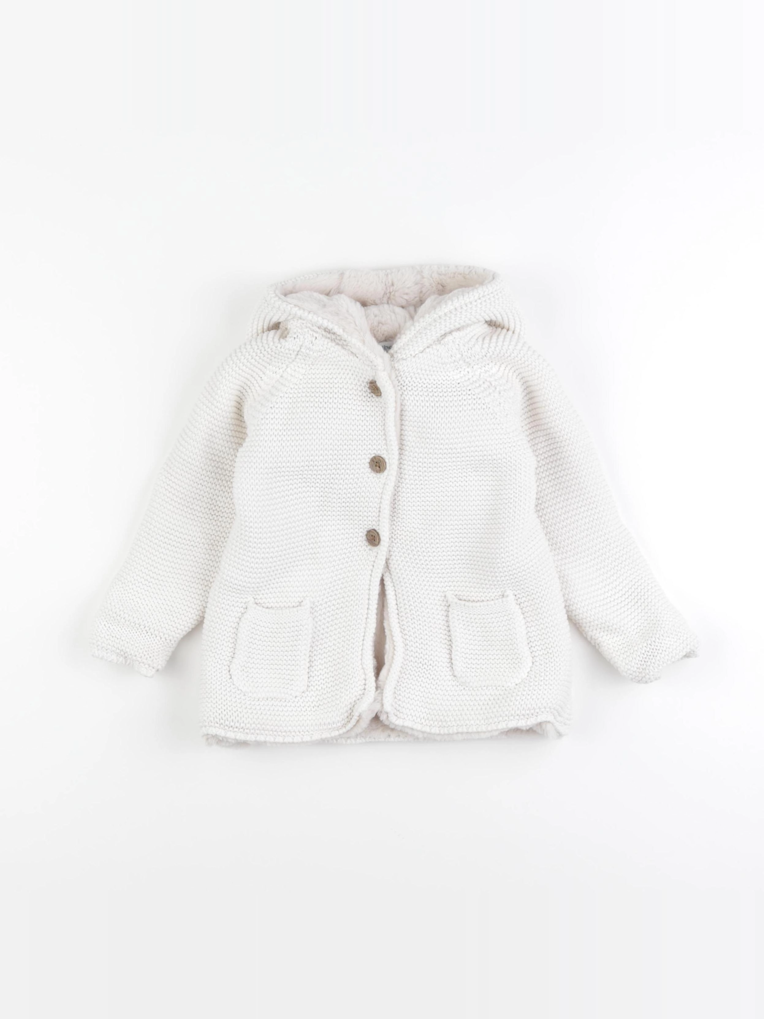 Vertbaudet - manteau blanc - 3 ans