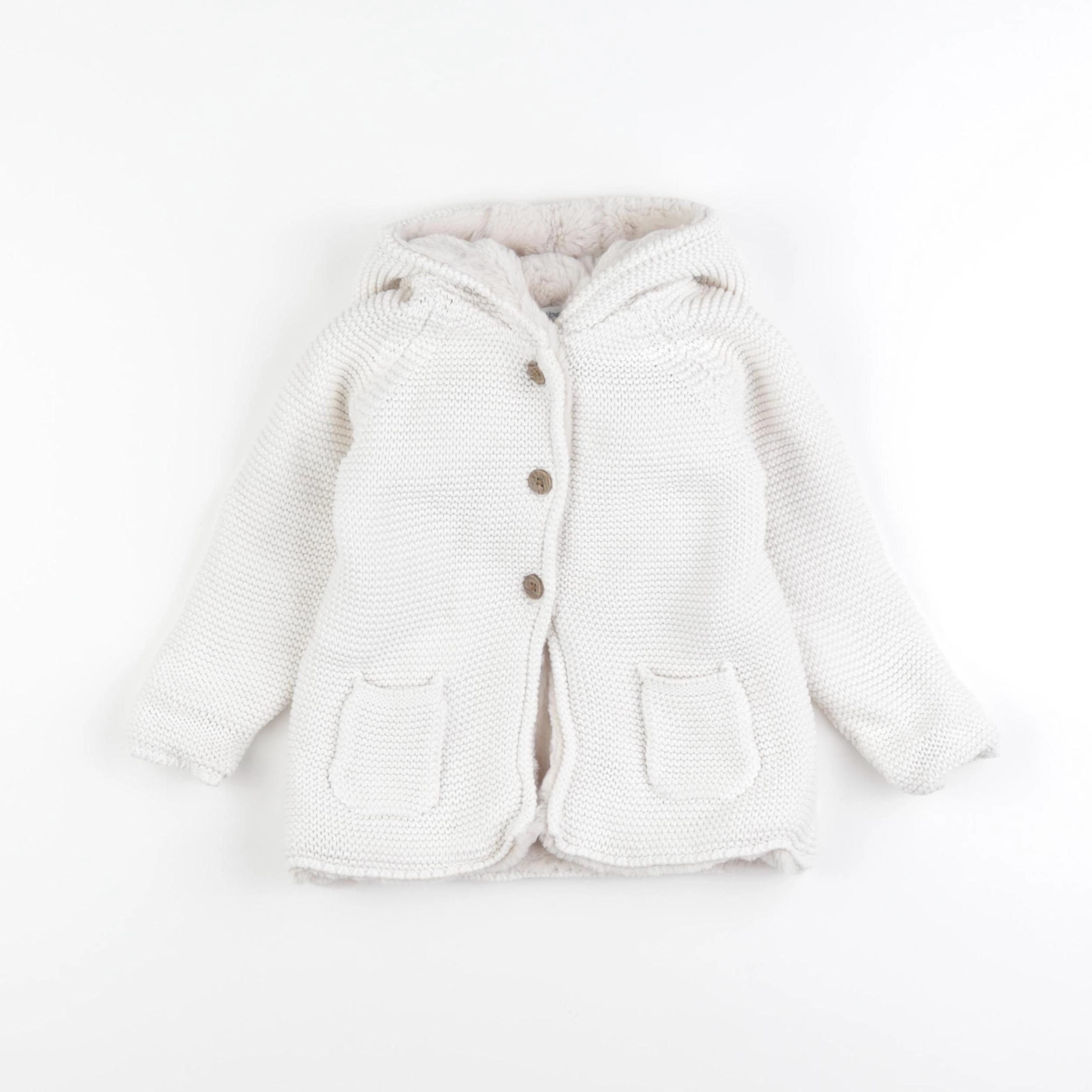 Vertbaudet - manteau blanc - 3 ans