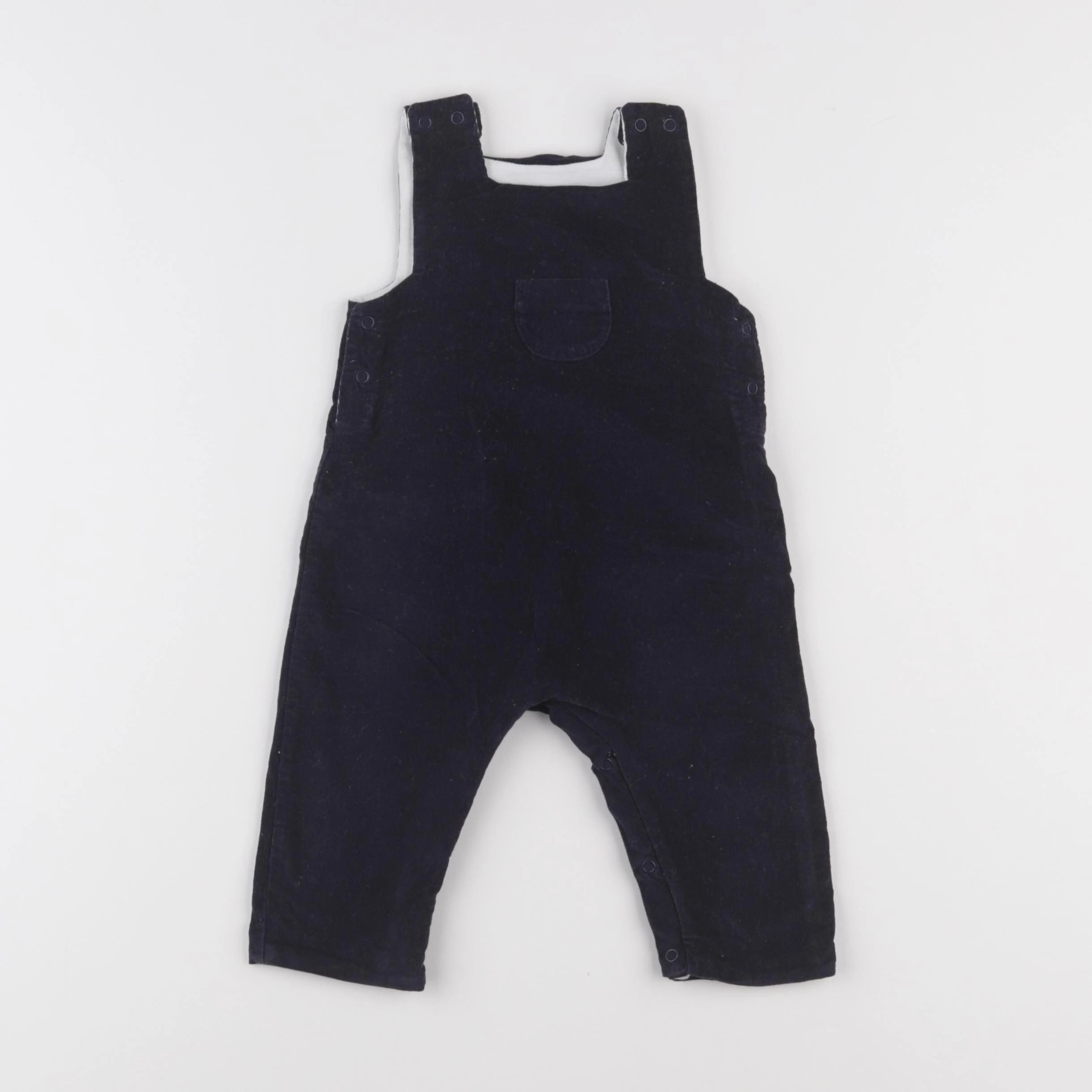 Petit Bateau - salopette doublé bleu - 3 mois