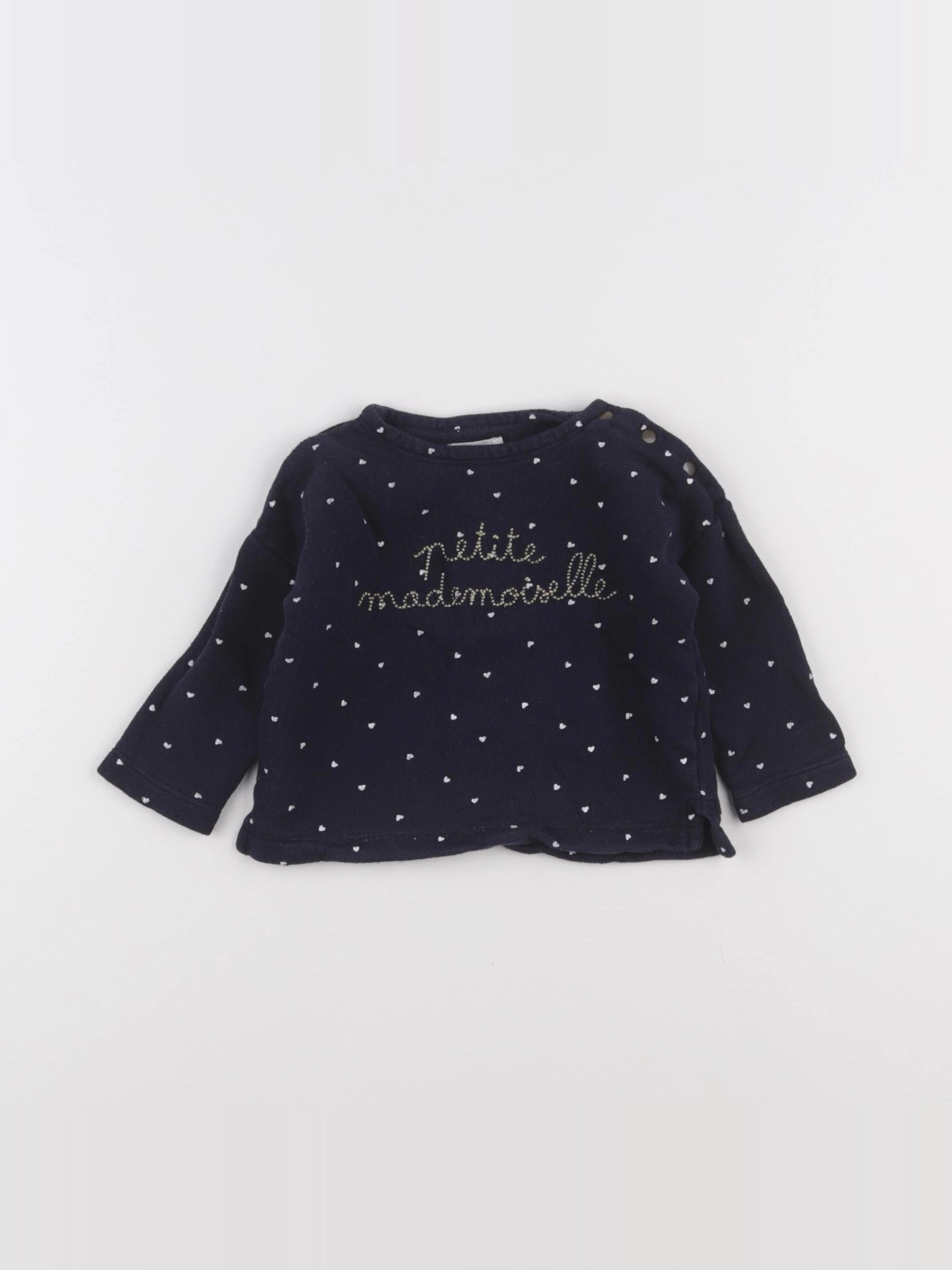 Boutchou - sweat bleu - 9 mois