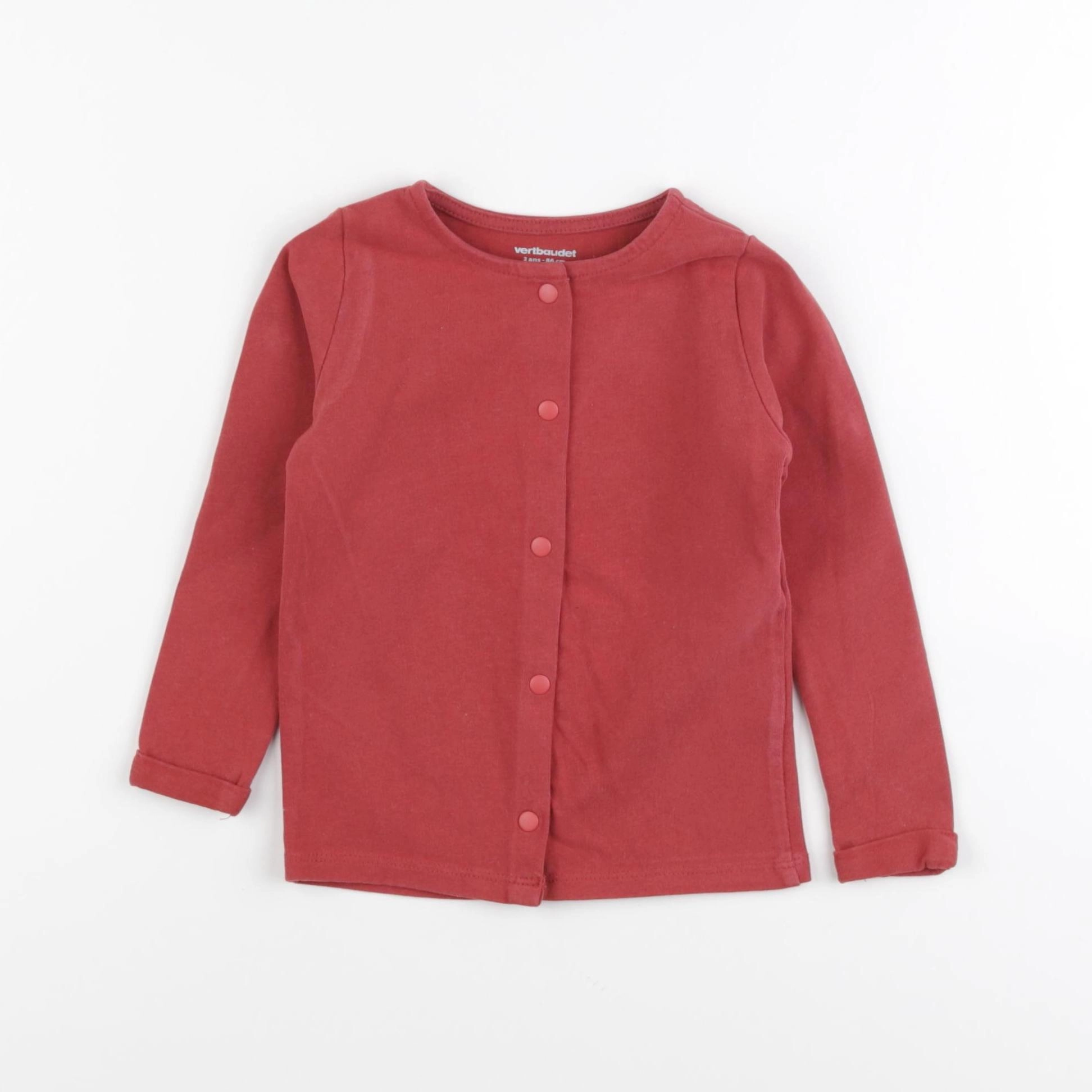 Vertbaudet - gilet rose - 2 ans