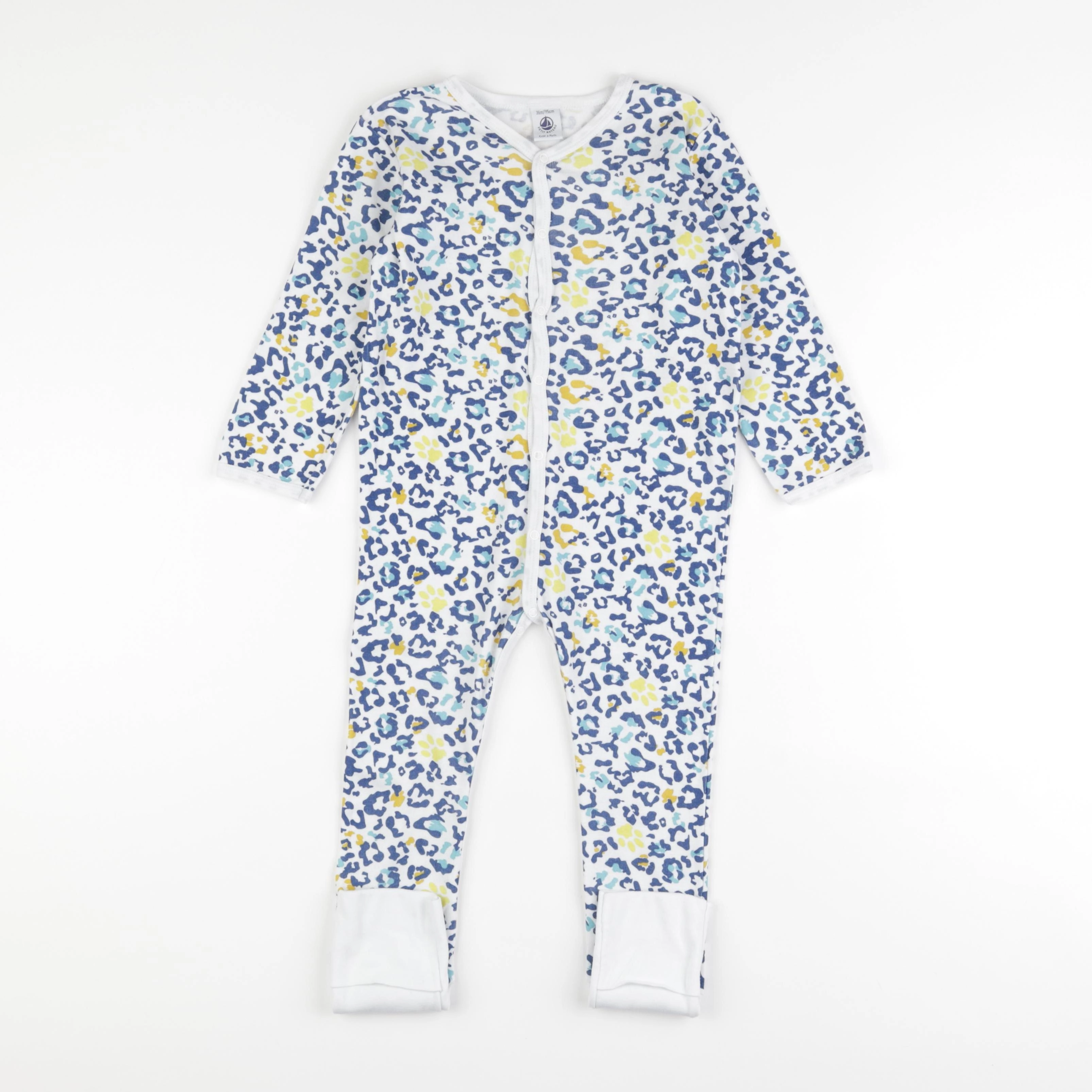 Petit Bateau - pyjama coton blanc - 36 mois