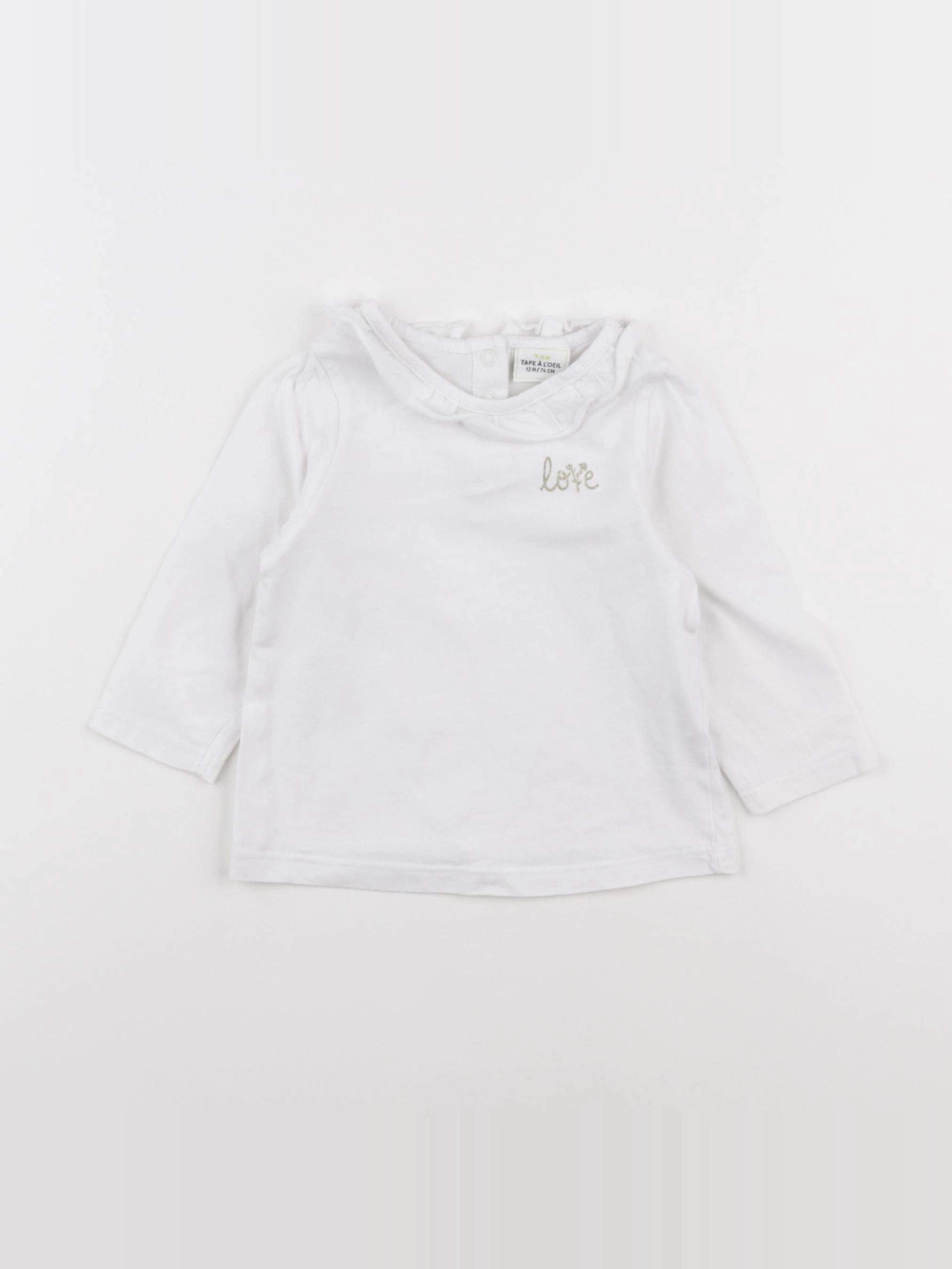 Tape à l'oeil - tee-shirt blanc - 12 mois