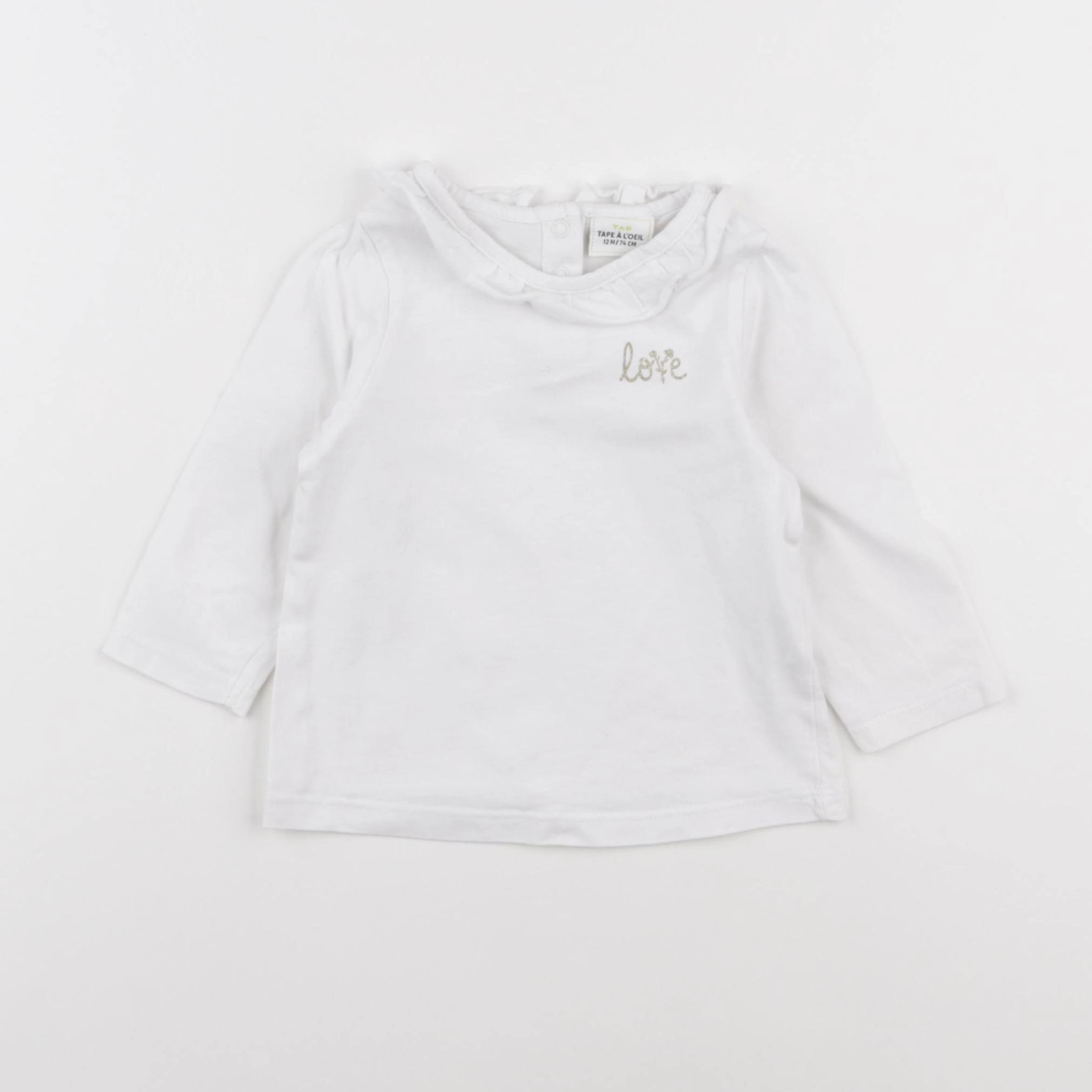 Tape à l'oeil - tee-shirt blanc - 12 mois