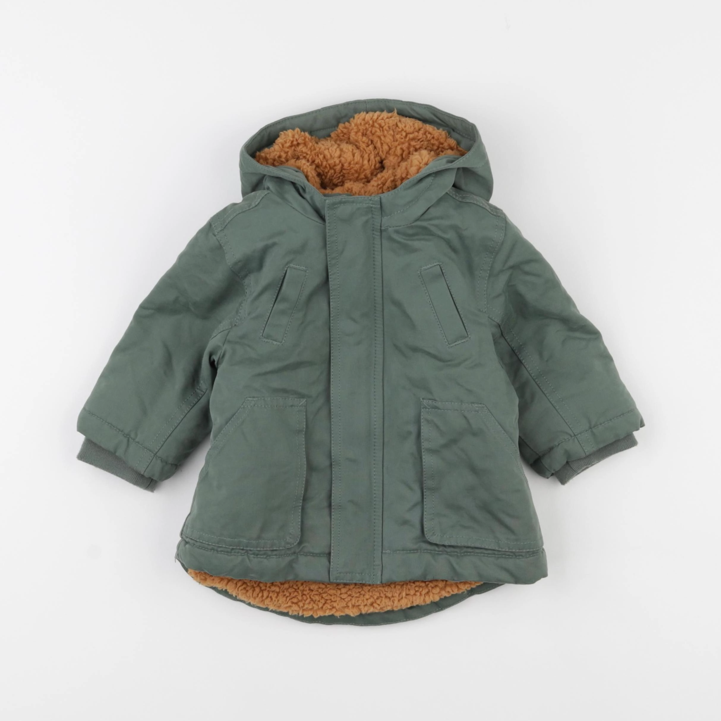 Vertbaudet - parka vert - 6 mois
