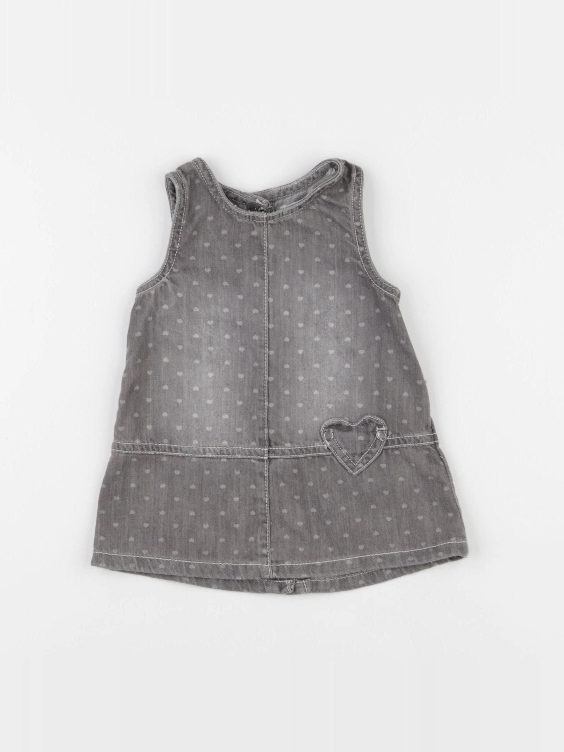 Vertbaudet - robe gris - 6 mois