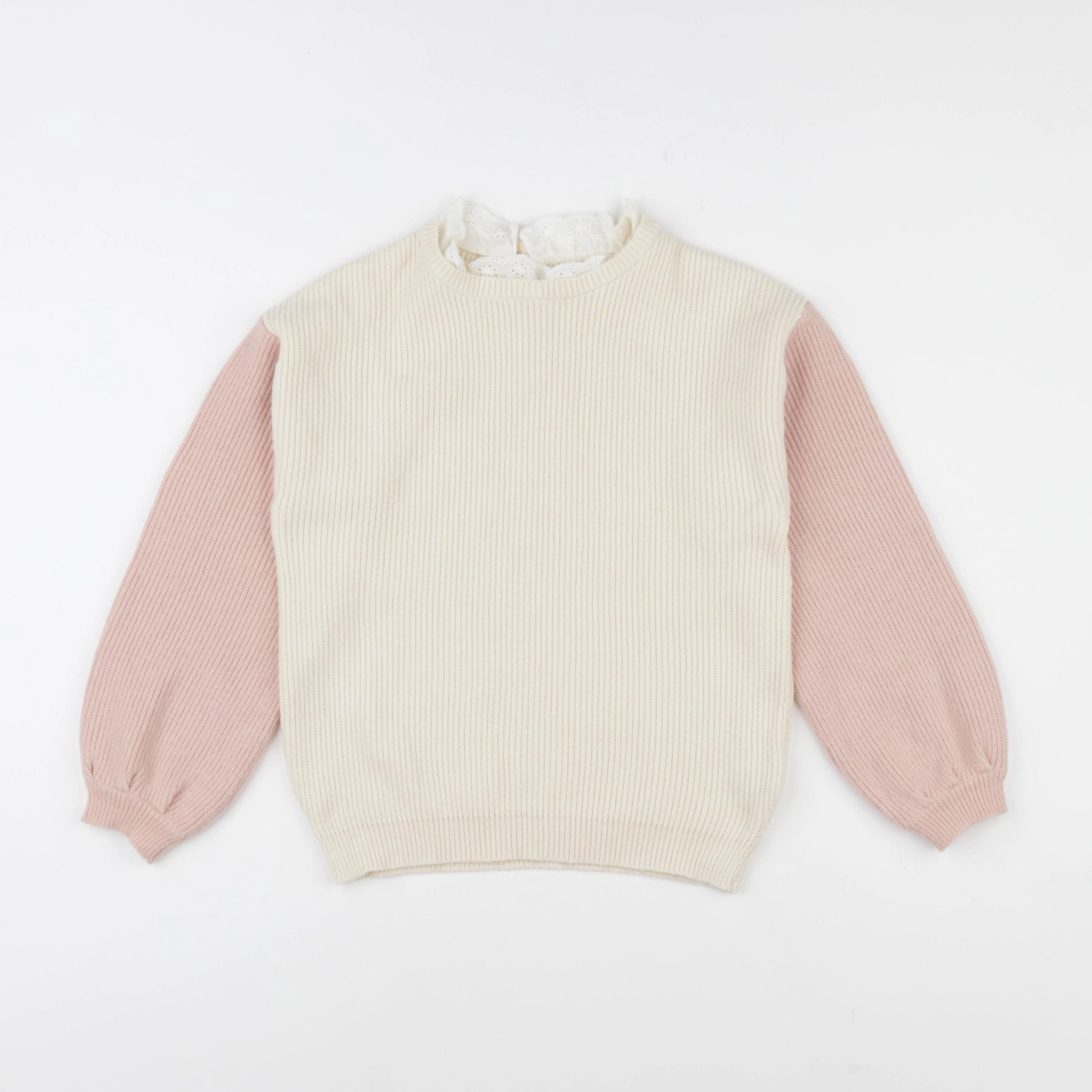 Vertbaudet - pull beige - 8 ans