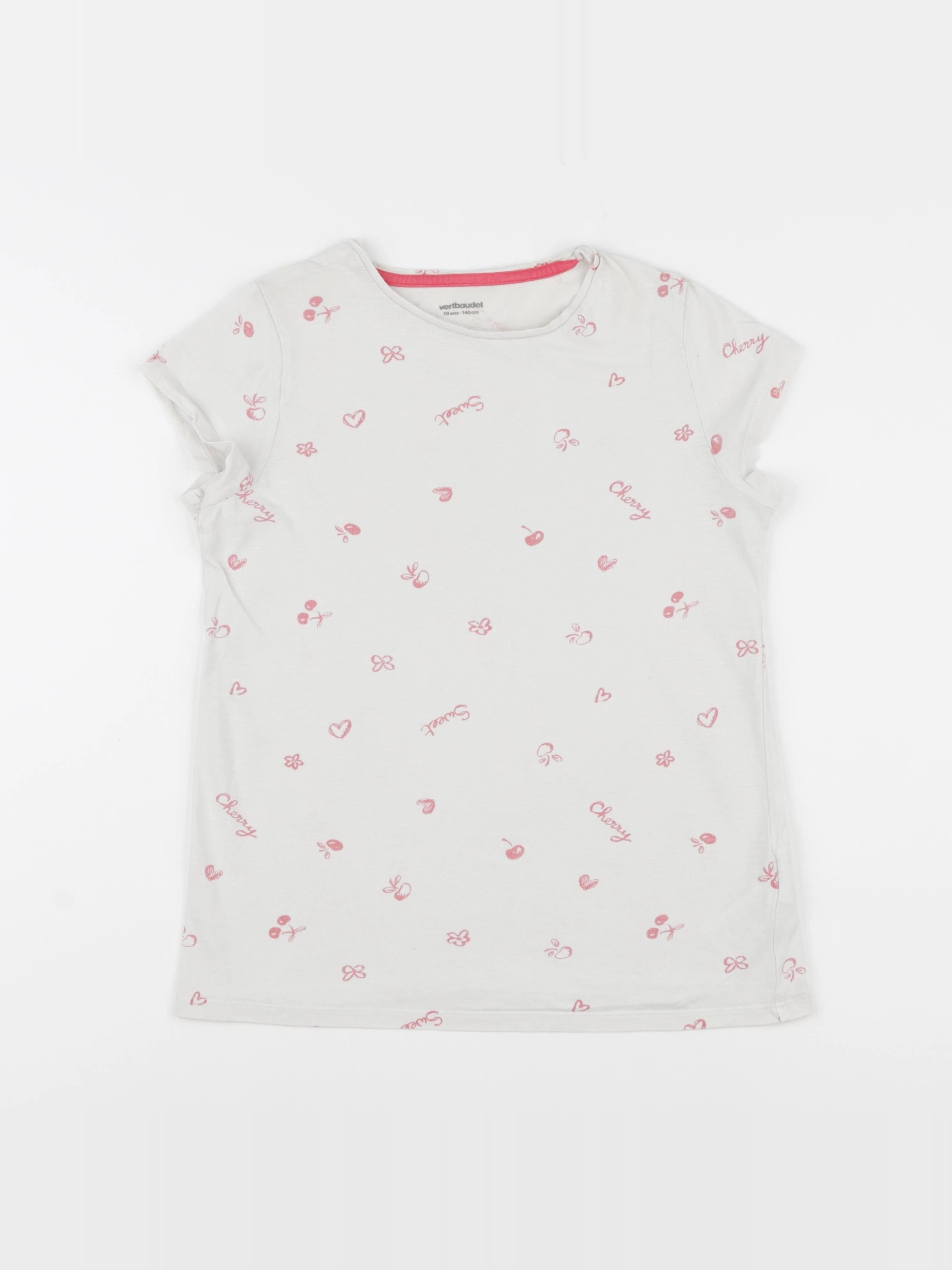 Vertbaudet - tee-shirt blanc - 10 ans
