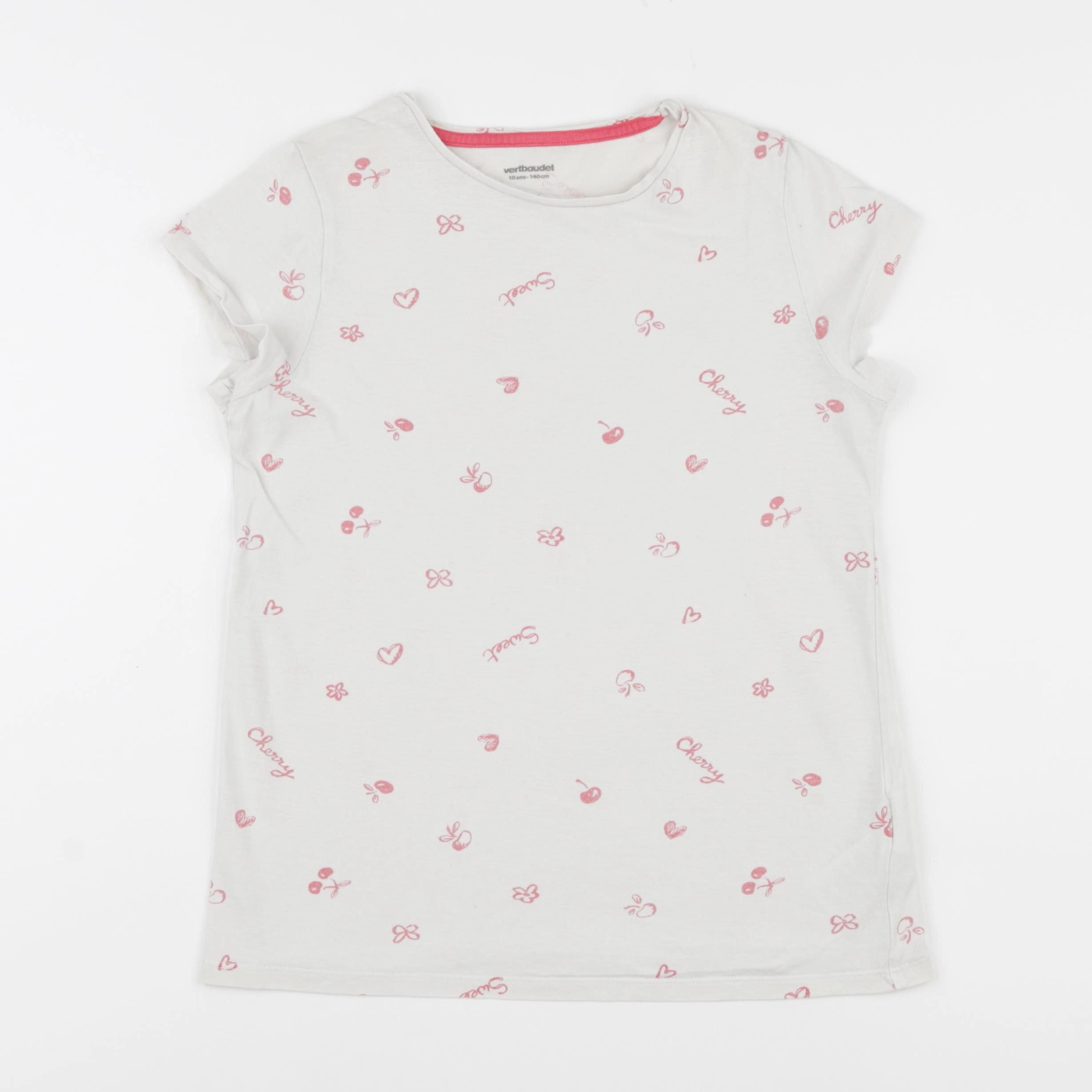 Vertbaudet - tee-shirt blanc - 10 ans