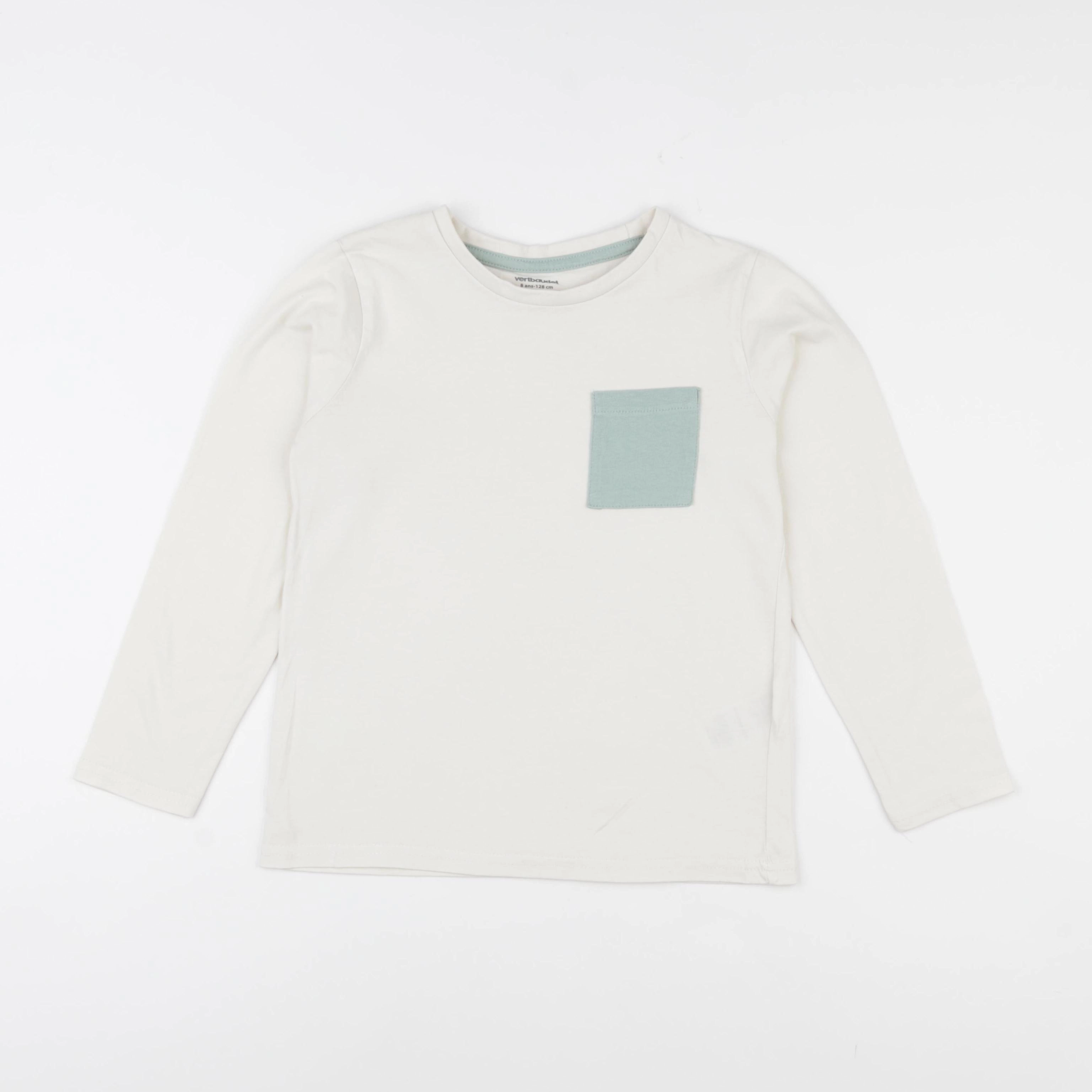 Vertbaudet - tee-shirt blanc - 8 ans
