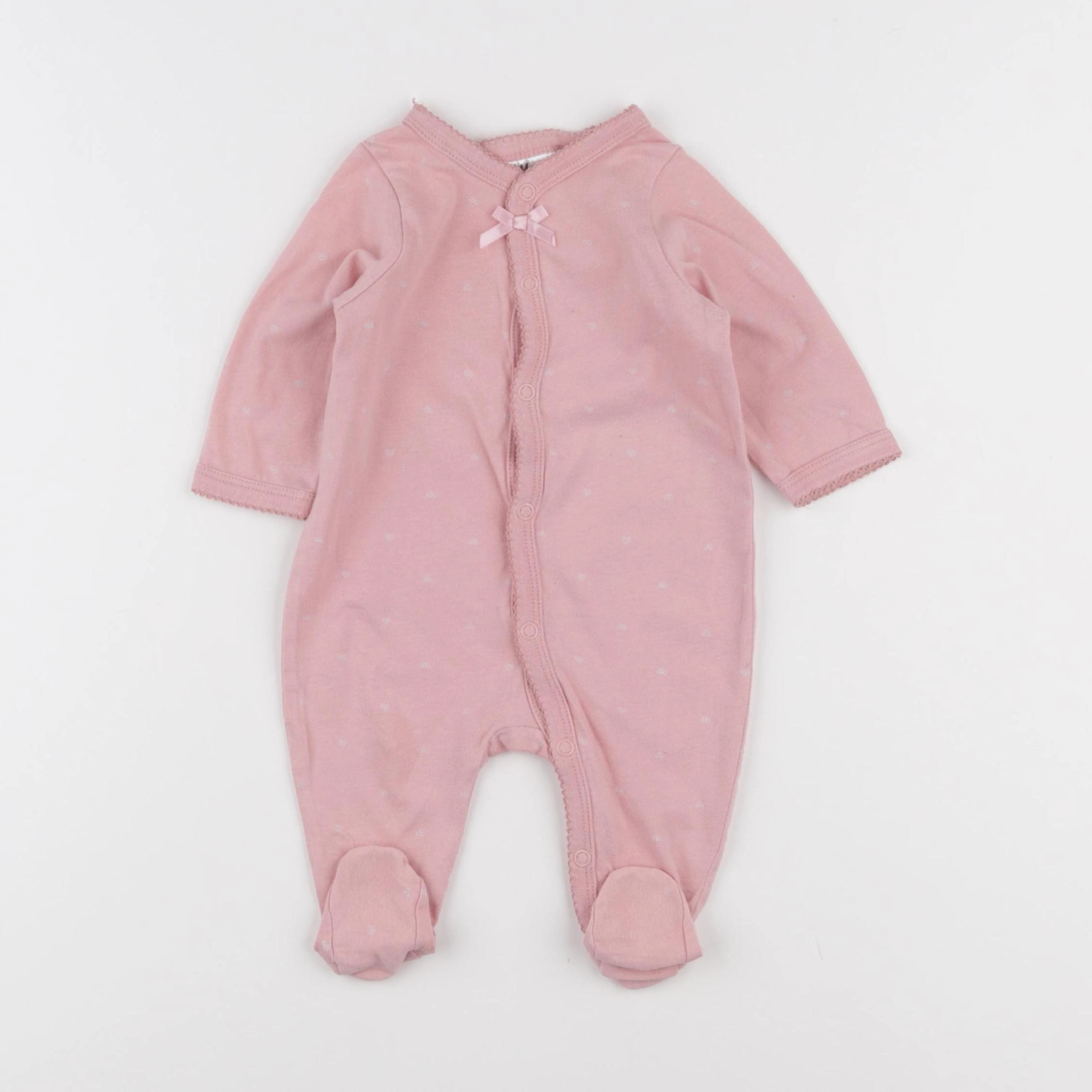 H&M - pyjama coton rose - 1 mois