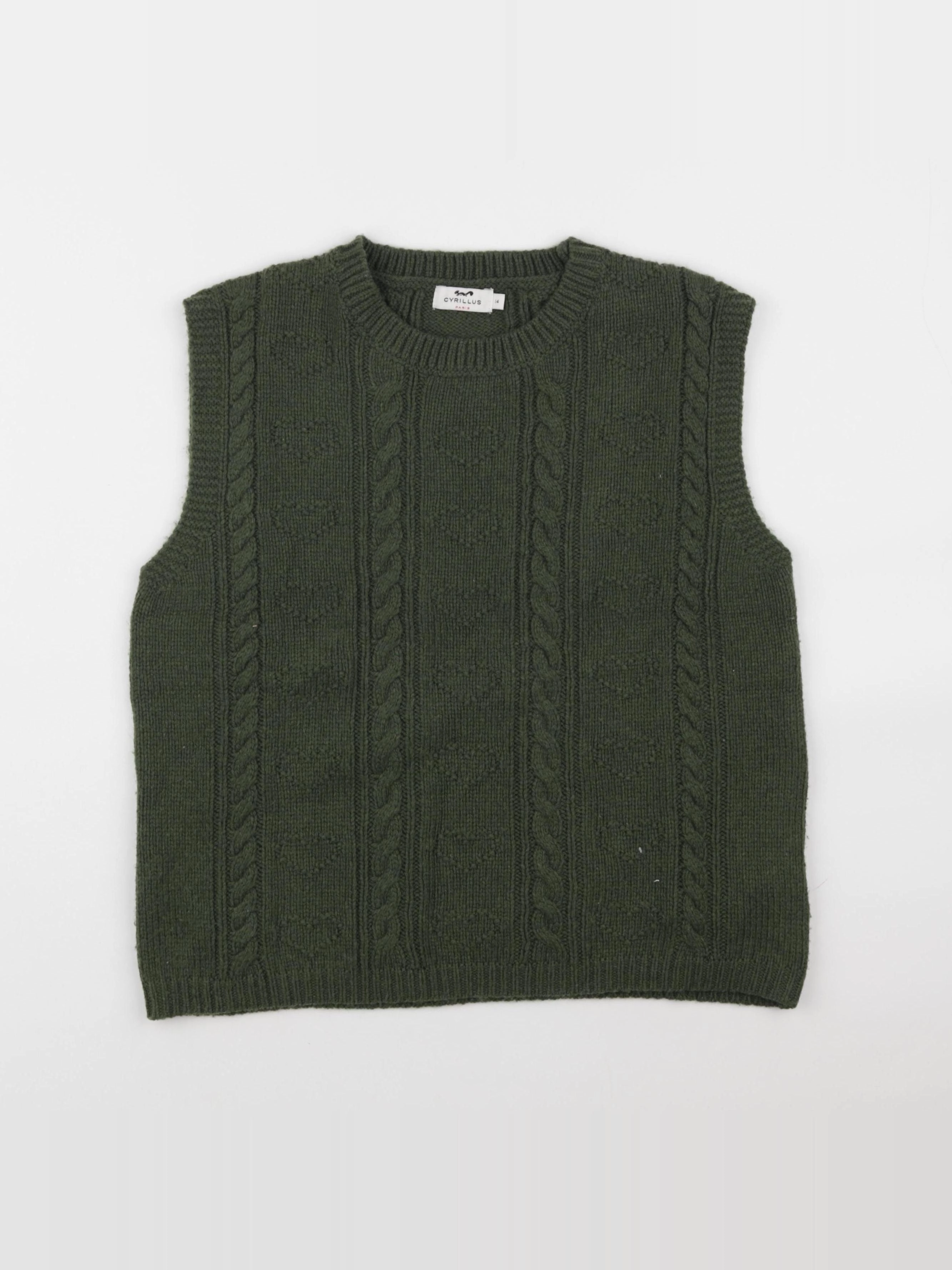 Cyrillus - pull vert - 14 ans