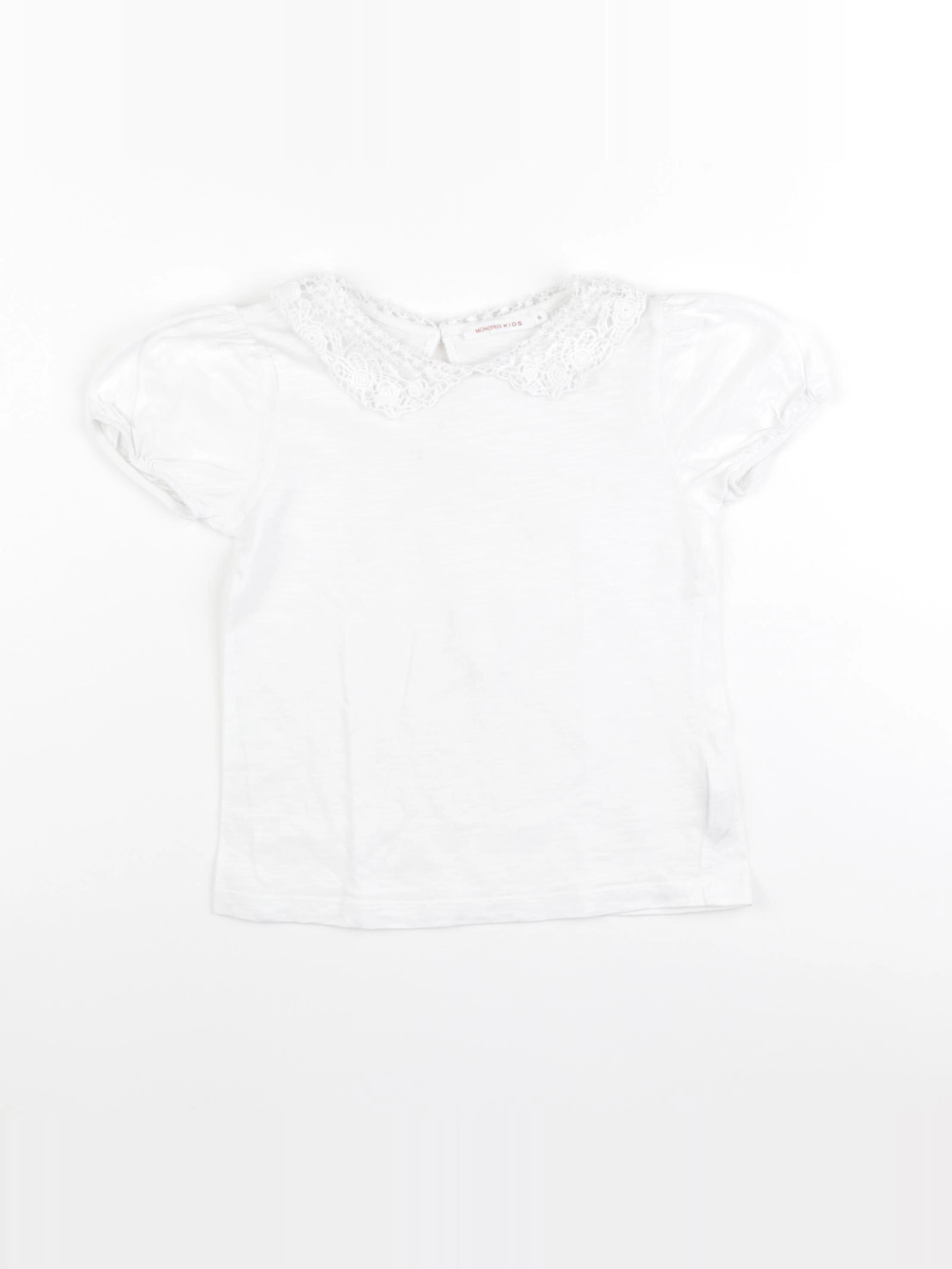 Monoprix - tee-shirt blanc - 6 ans