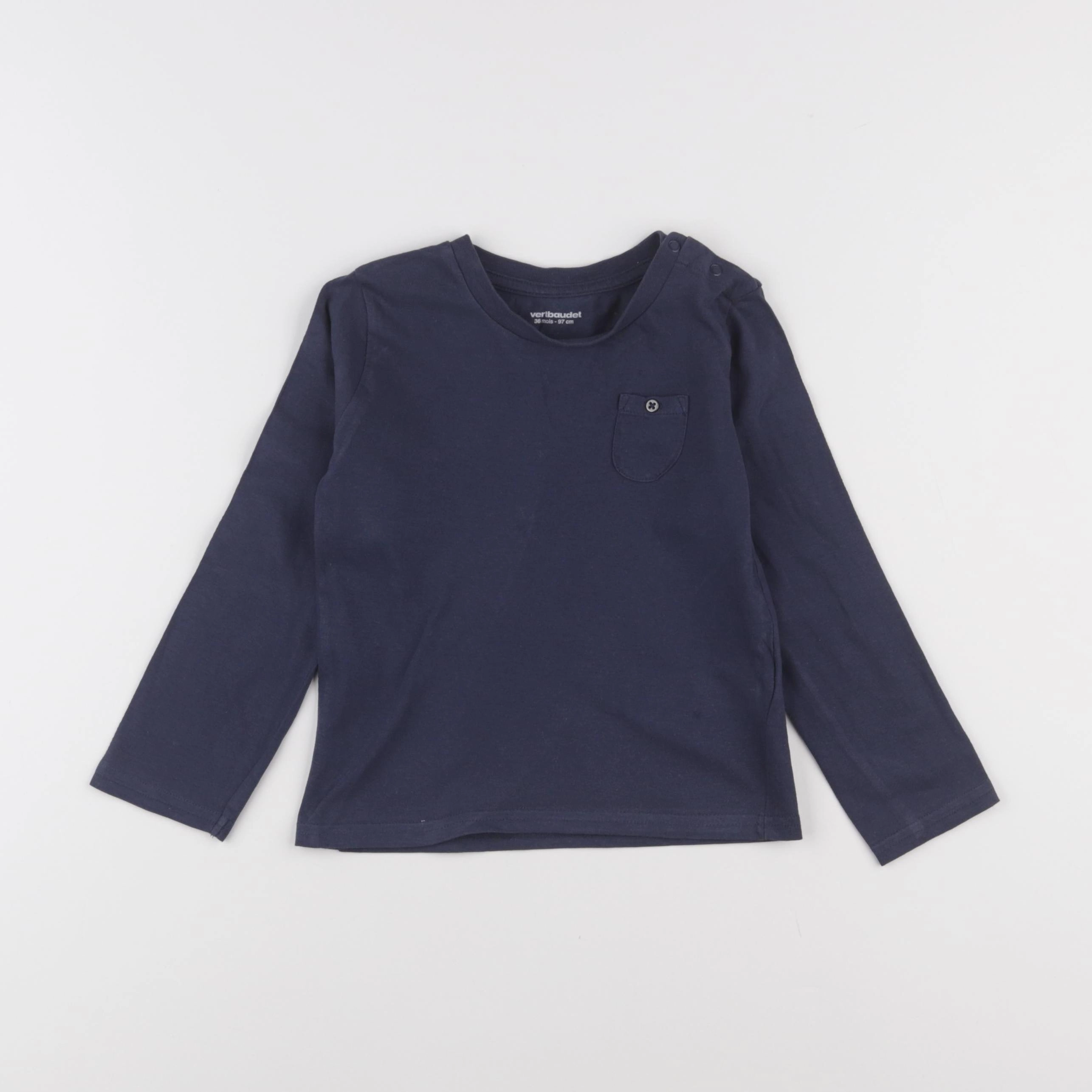 Vertbaudet - tee-shirt bleu - 36 mois