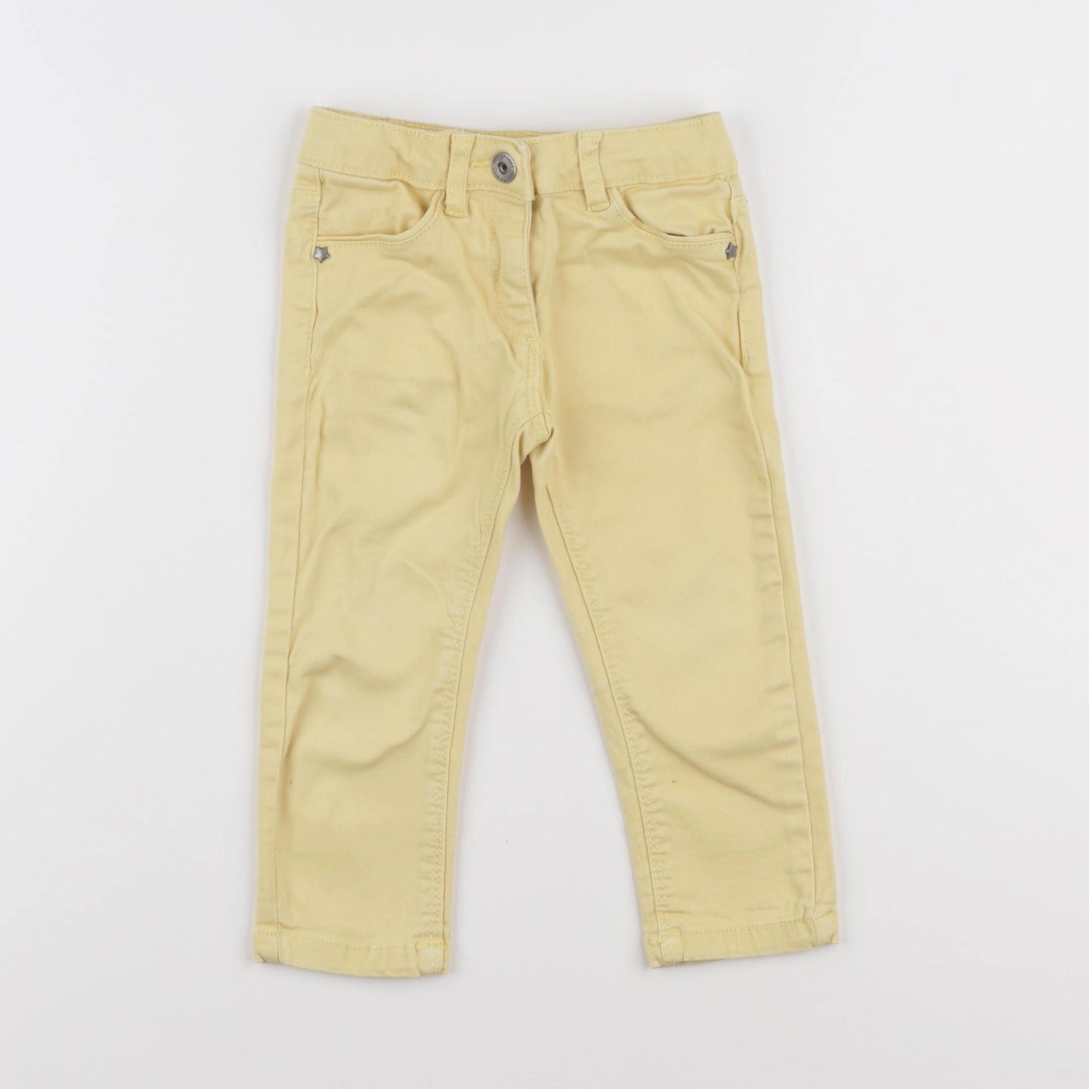 Vertbaudet - pantalon jaune - 2 ans