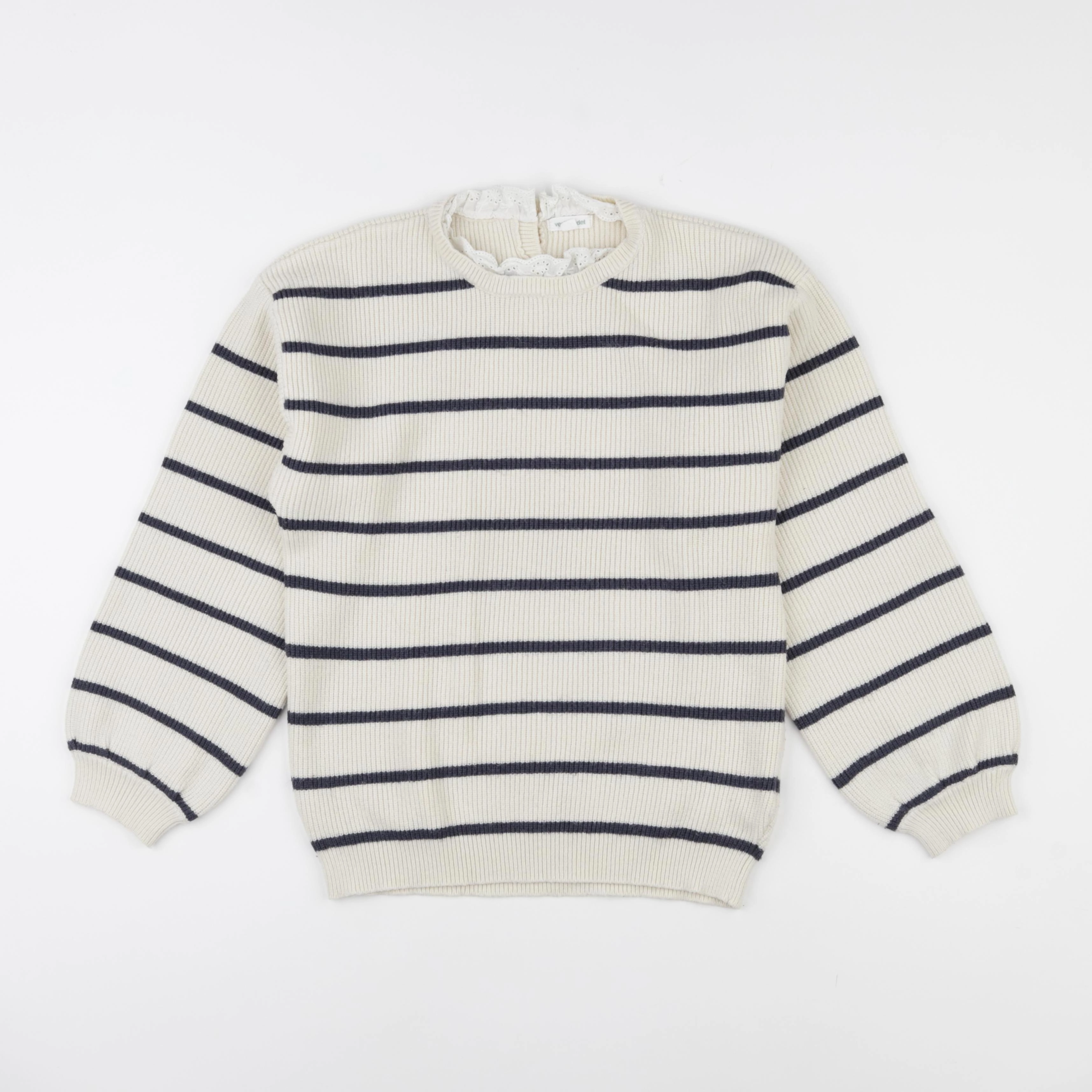 Vertbaudet - pull beige, bleu - 12 ans