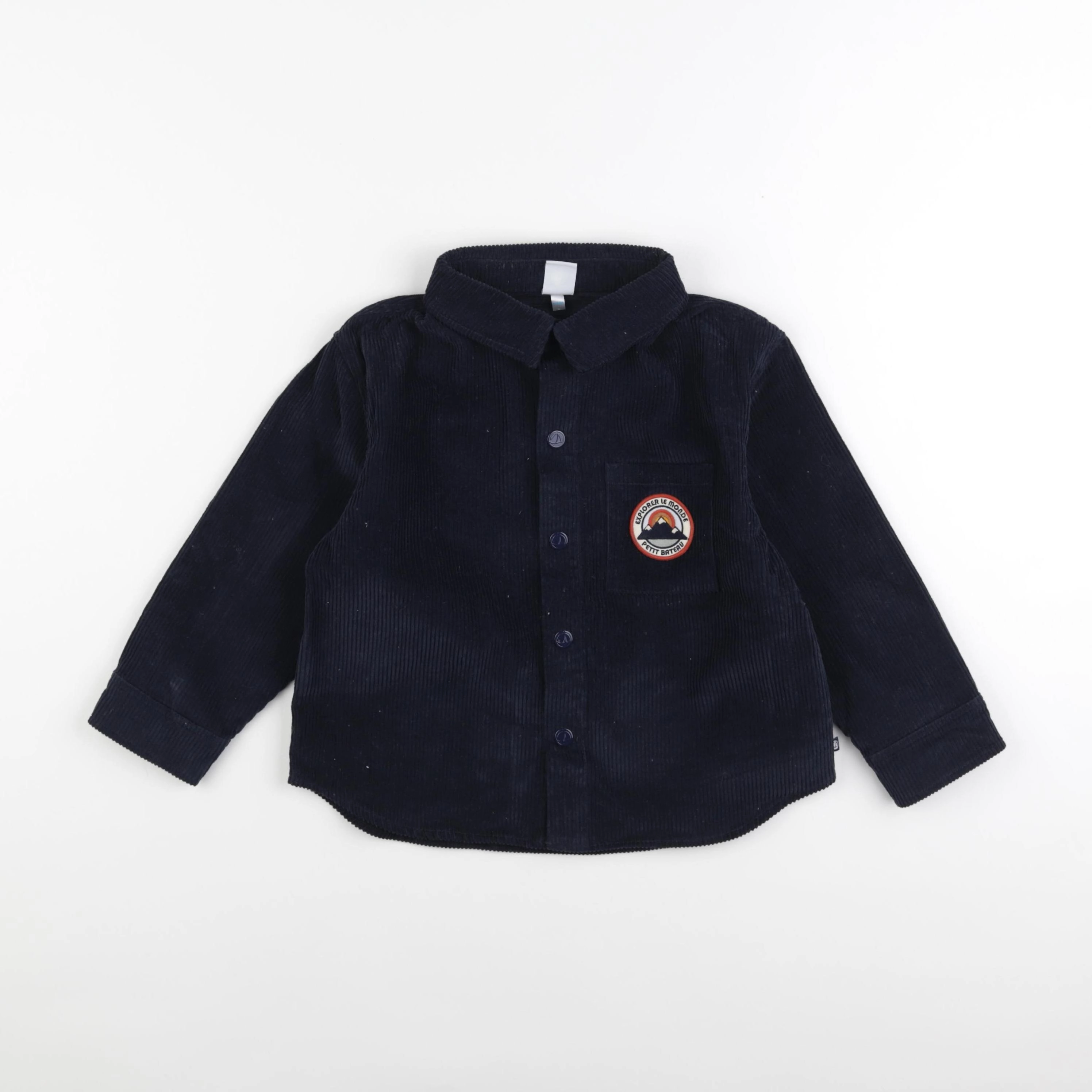 Petit Bateau - chemise bleu - 5 ans