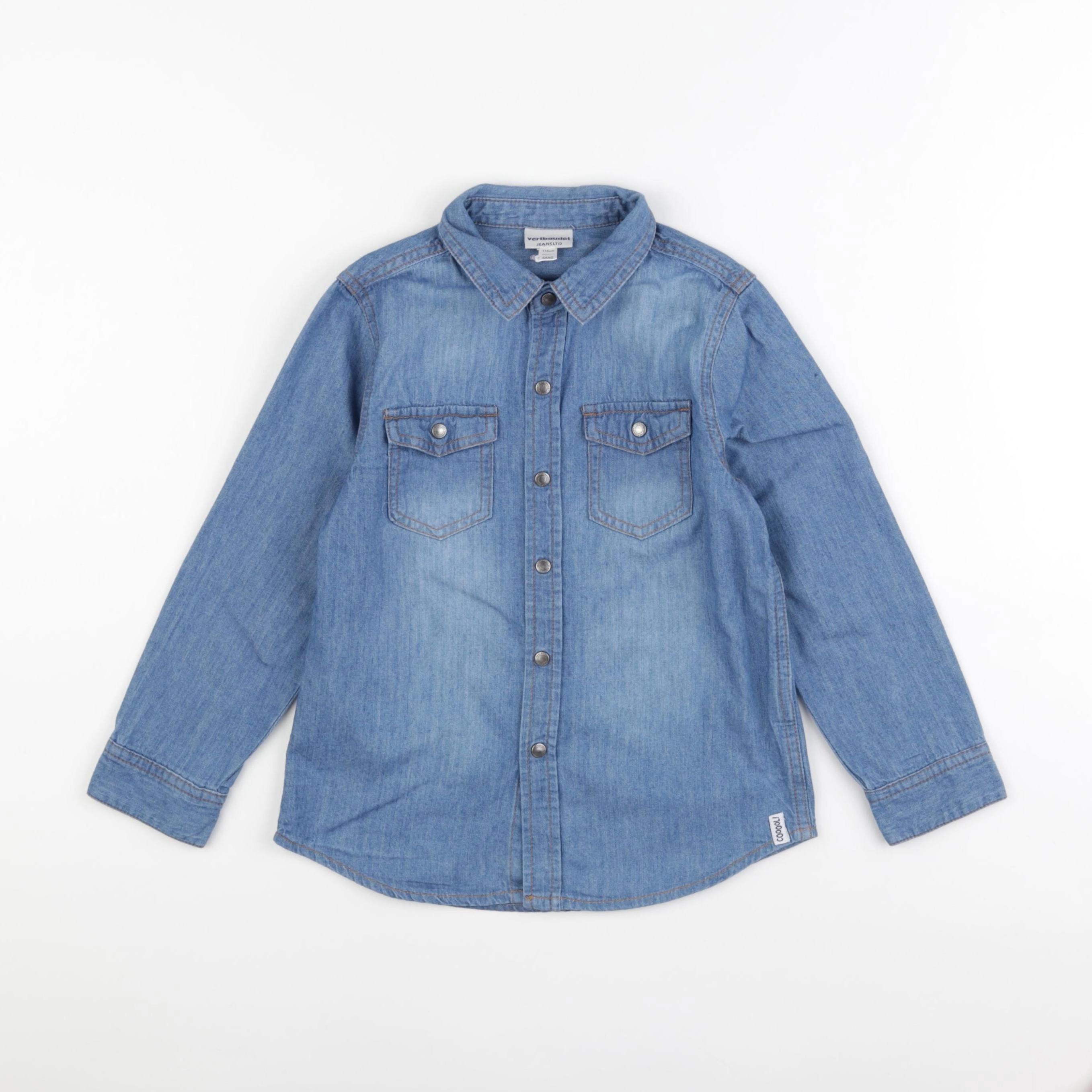 Vertbaudet - chemise bleu - 6 ans