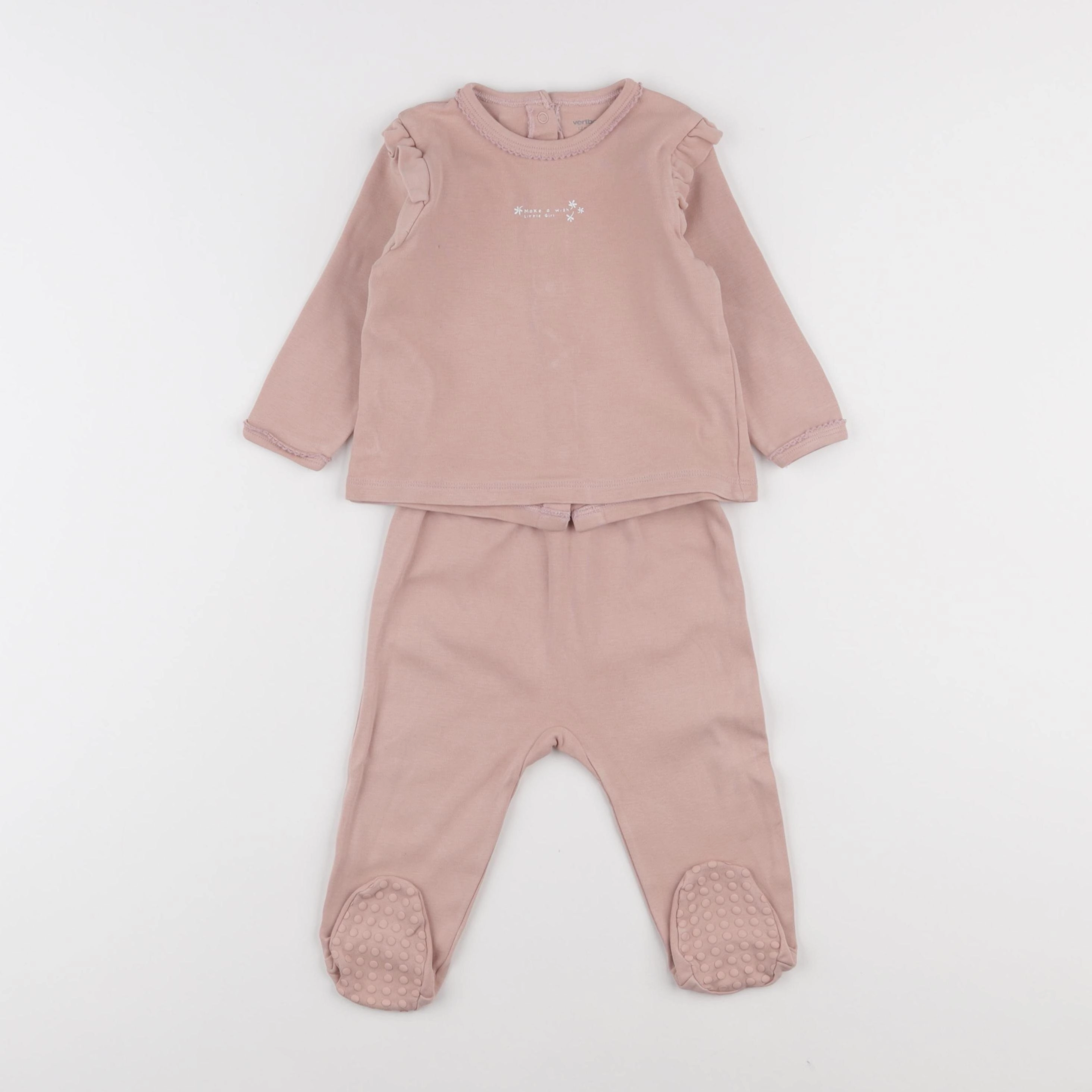 Vertbaudet - pyjama coton rose - 12 mois