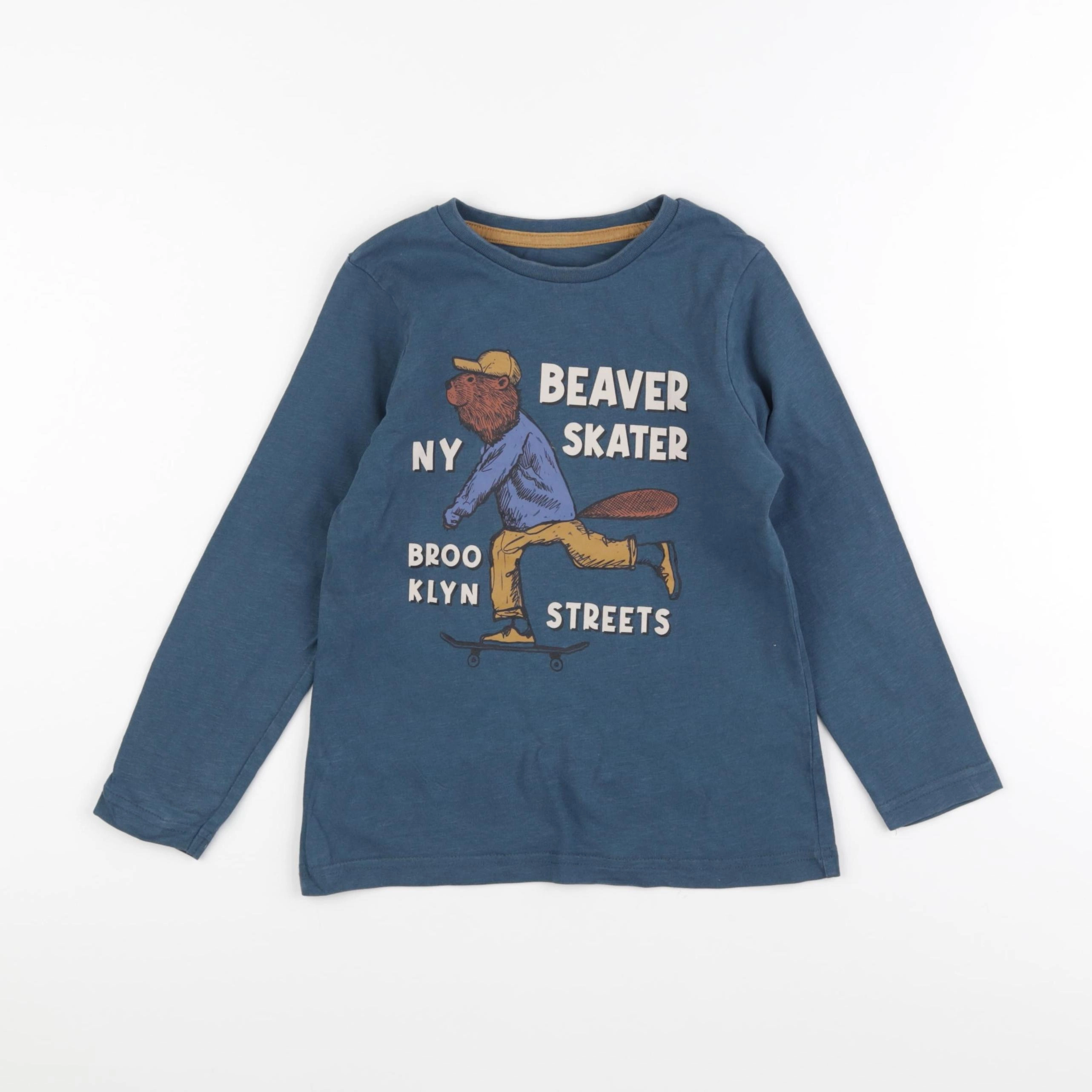 Vertbaudet - tee-shirt bleu - 6 ans