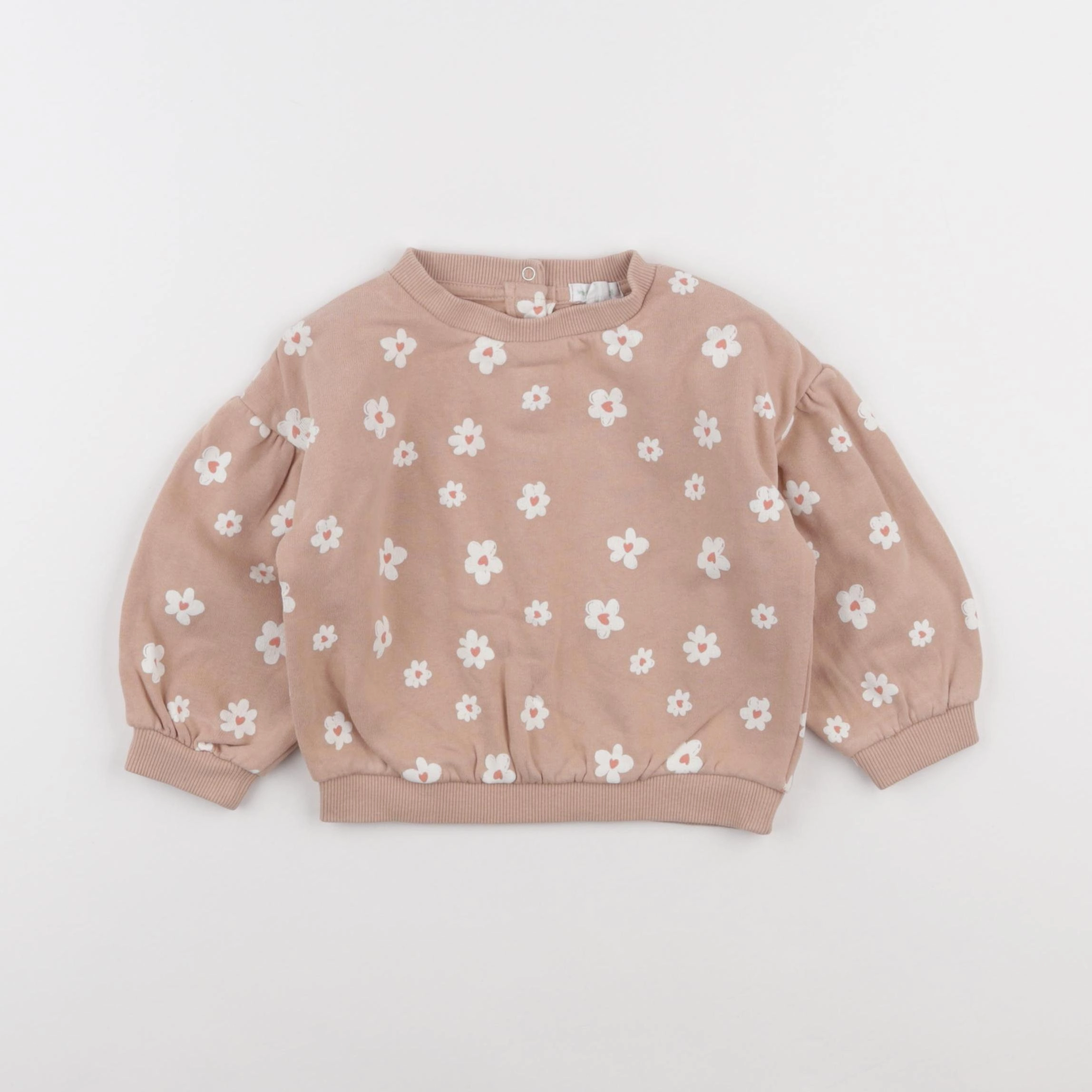 Vertbaudet - sweat rose - 12 mois