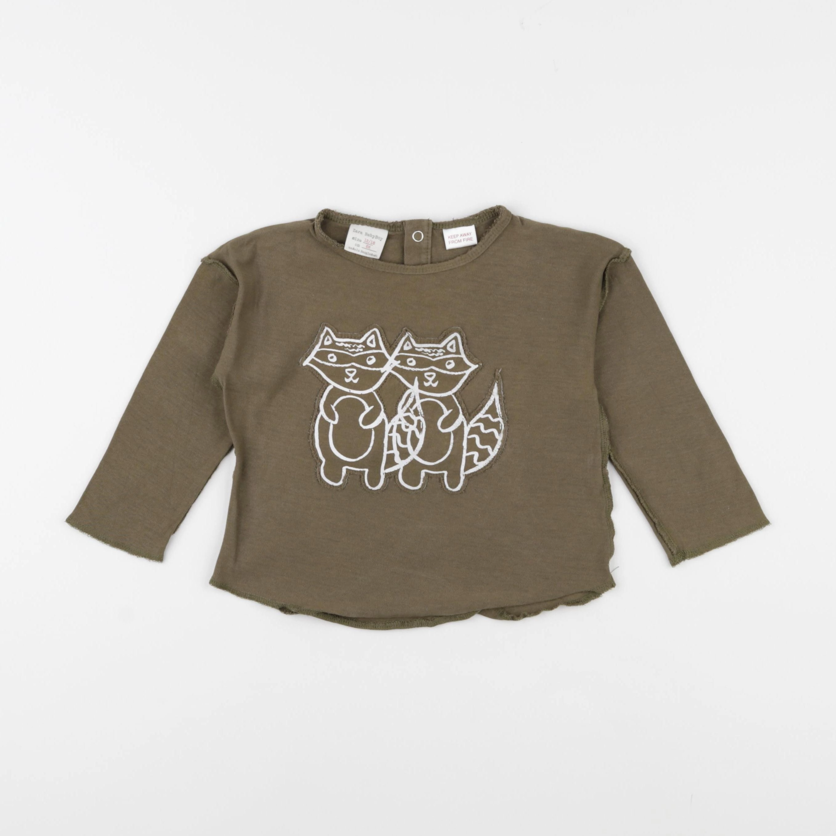 Zara - tee-shirt vert - 12/18 mois