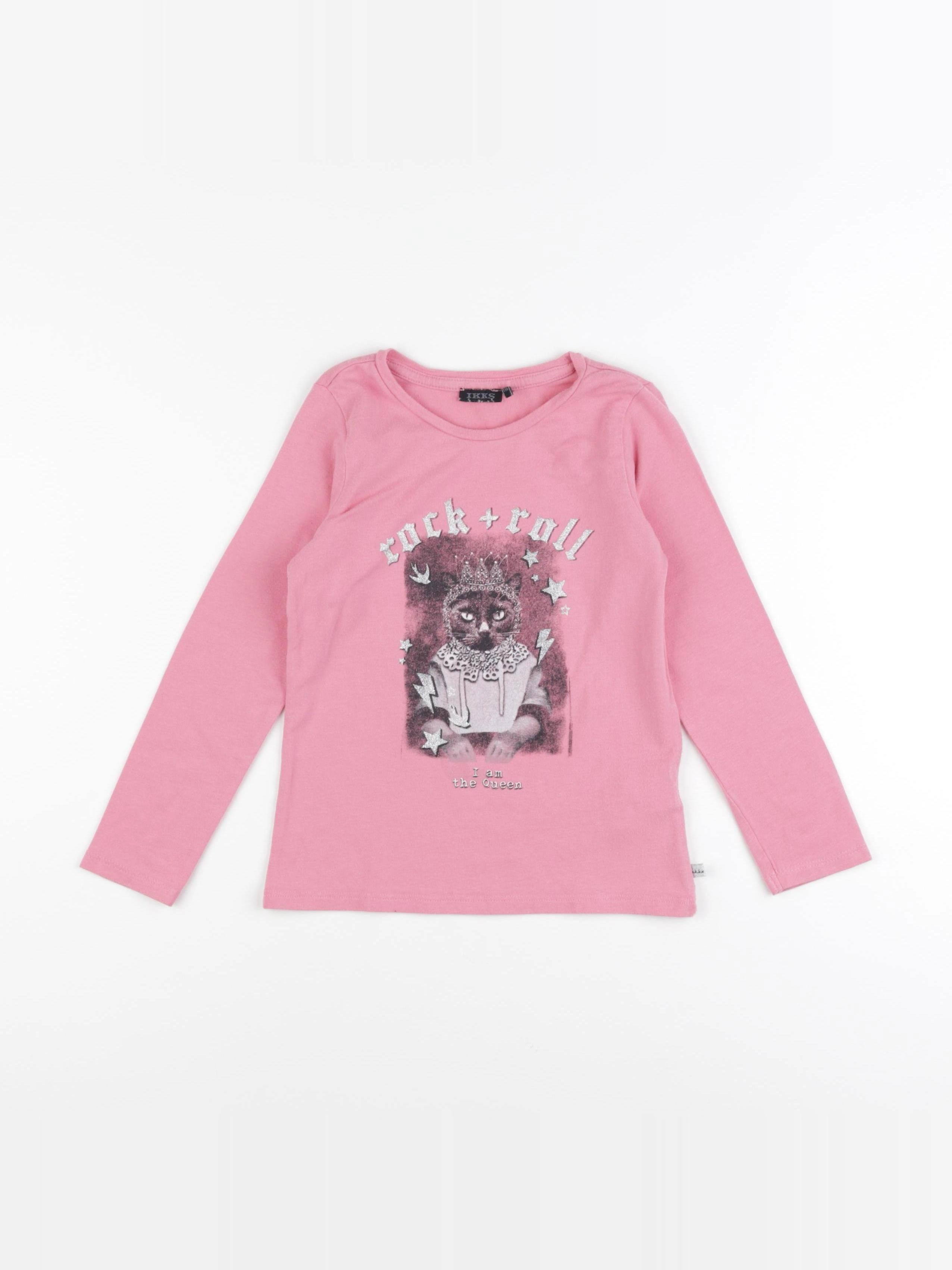 IKKS - tee-shirt rose - 6 ans