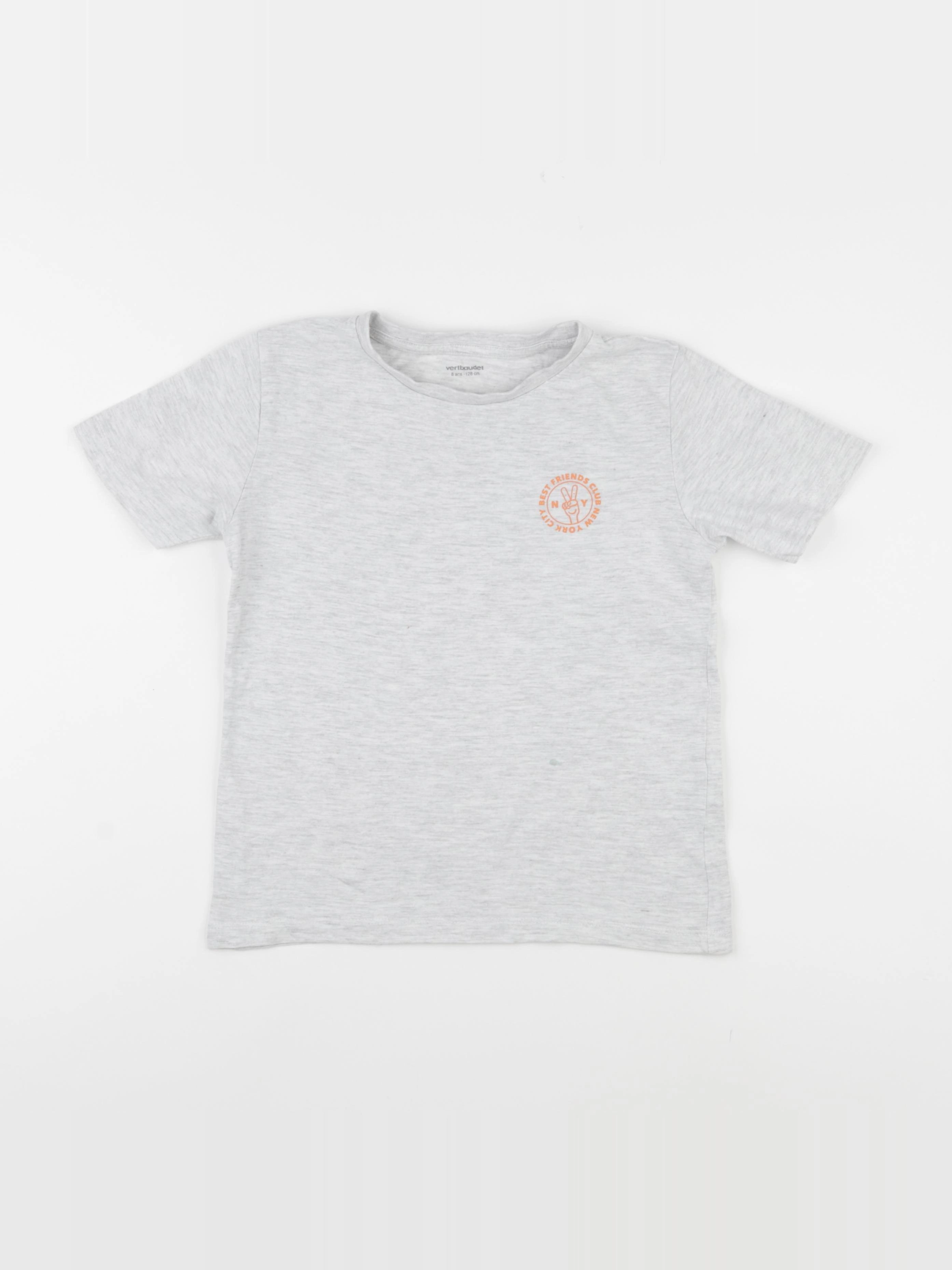 Vertbaudet - tee-shirt gris - 8 ans