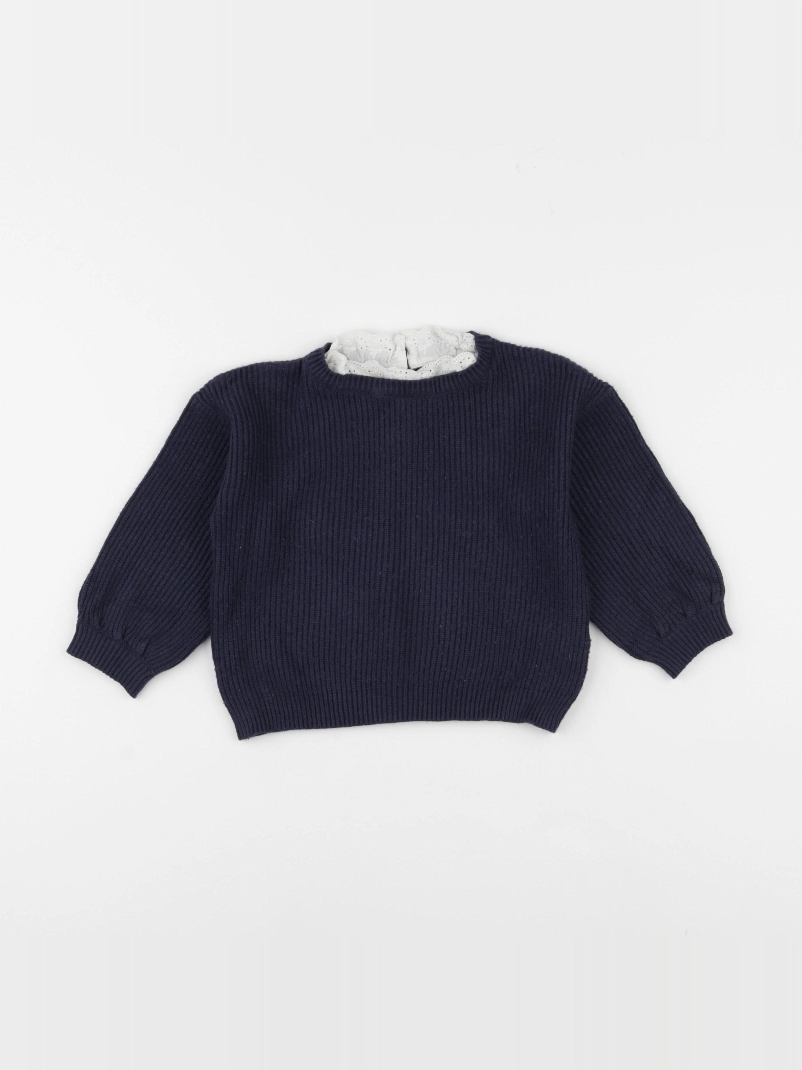 Vertbaudet - pull bleu - 18 mois