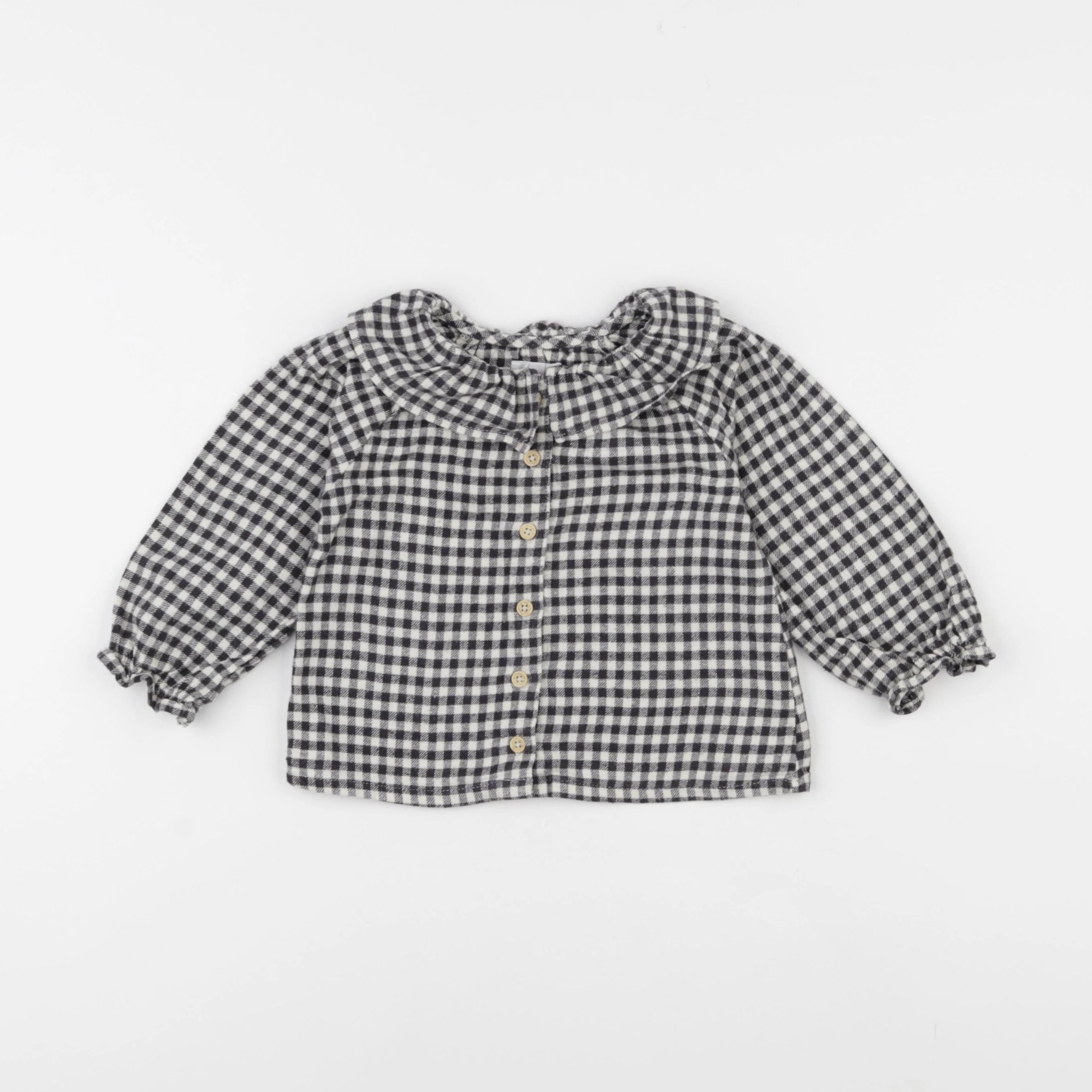Vertbaudet - blouse blanc, noir - 18 mois