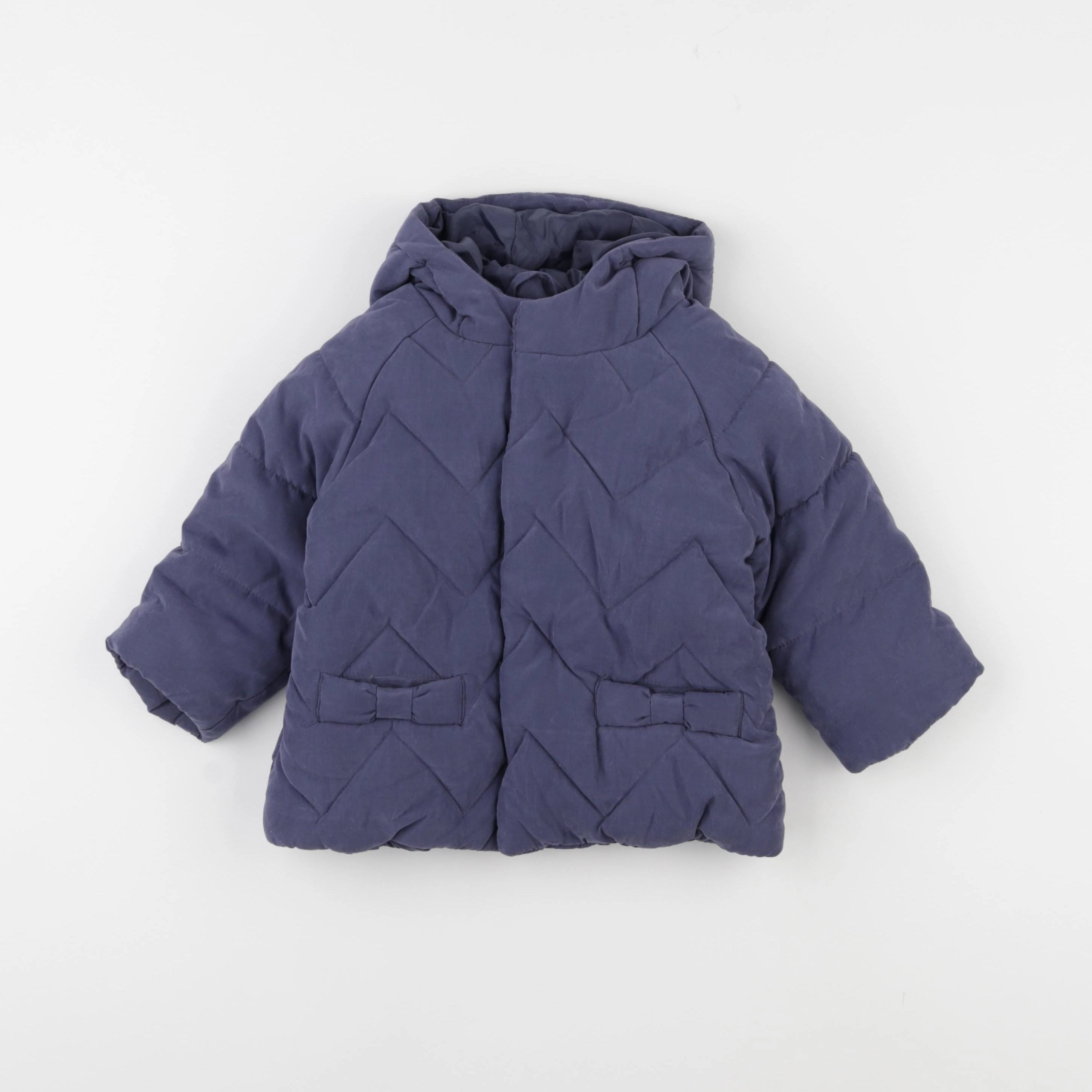 Vertbaudet - manteau doublure amovible bleu - 18 mois
