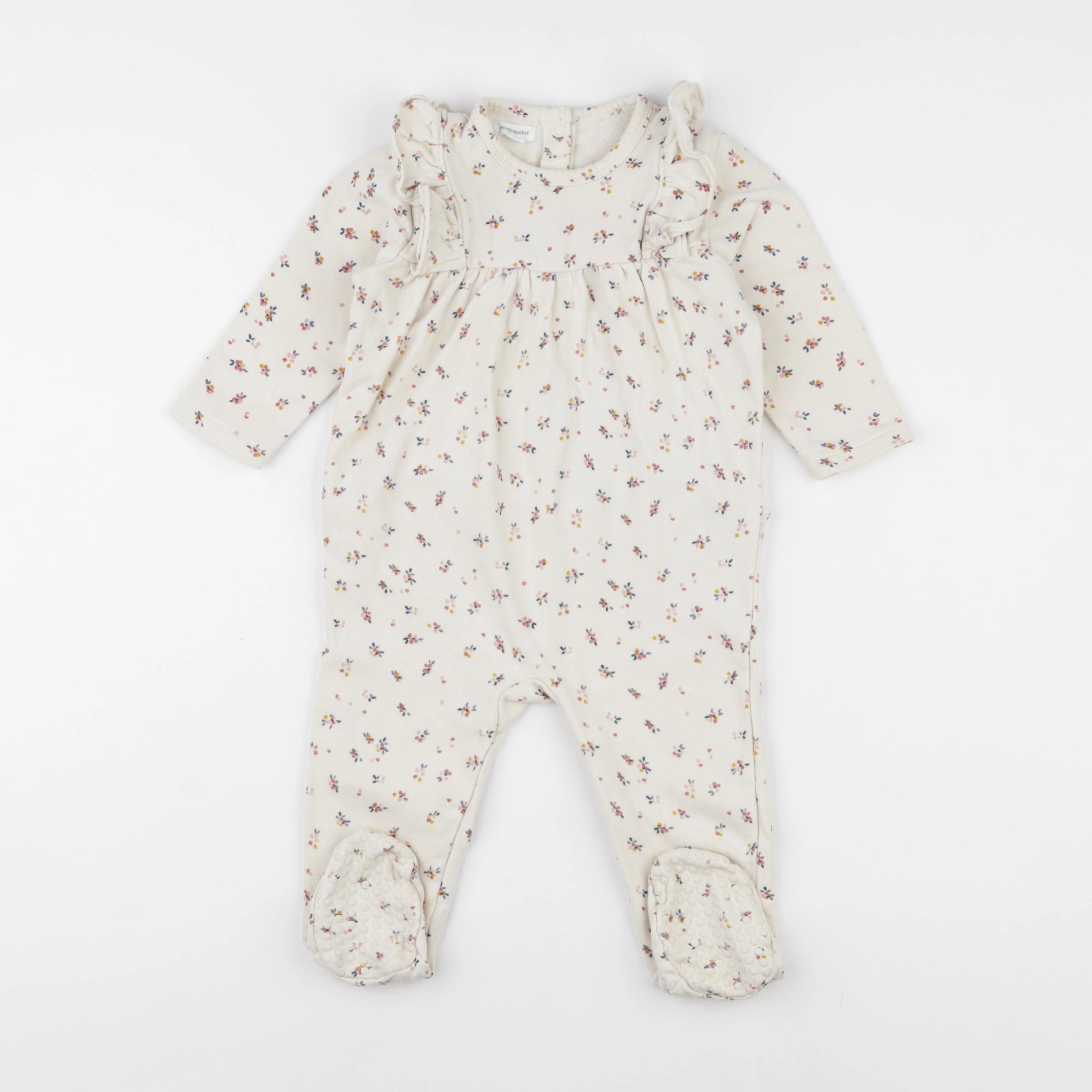 Vertbaudet - pyjama coton beige - 18 mois