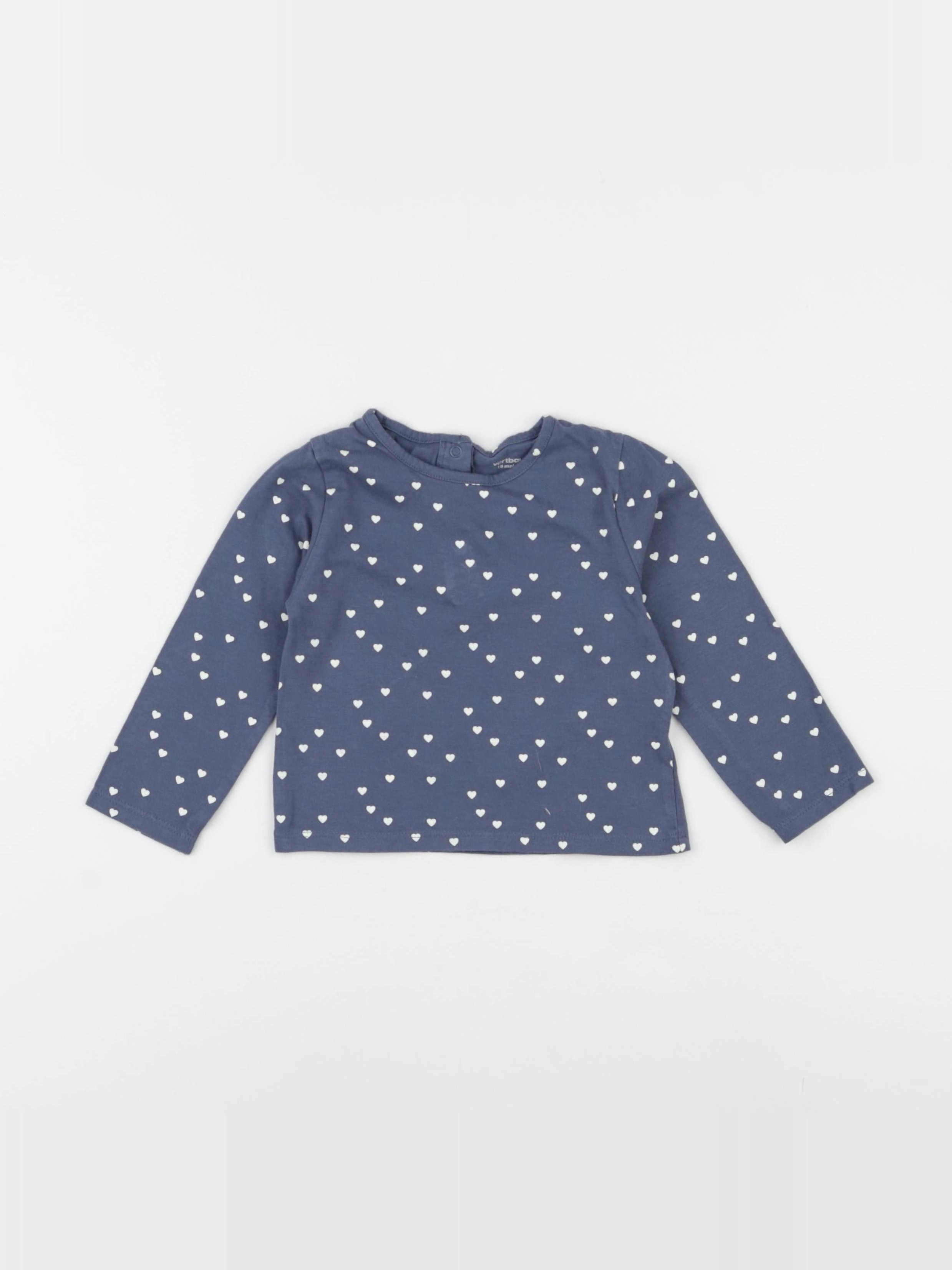 Vertbaudet - tee-shirt bleu - 18 mois