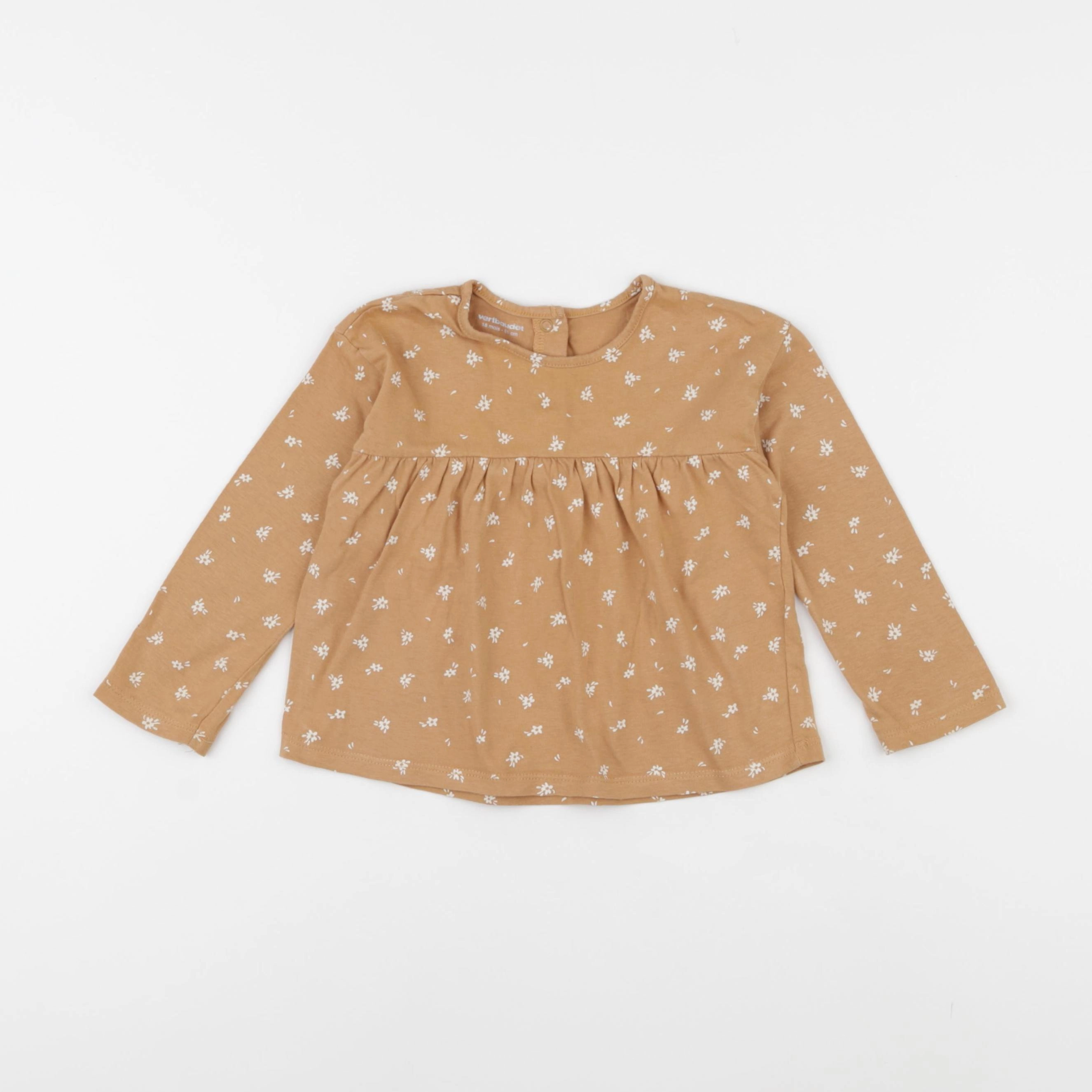 Vertbaudet - tee-shirt marron - 18 mois