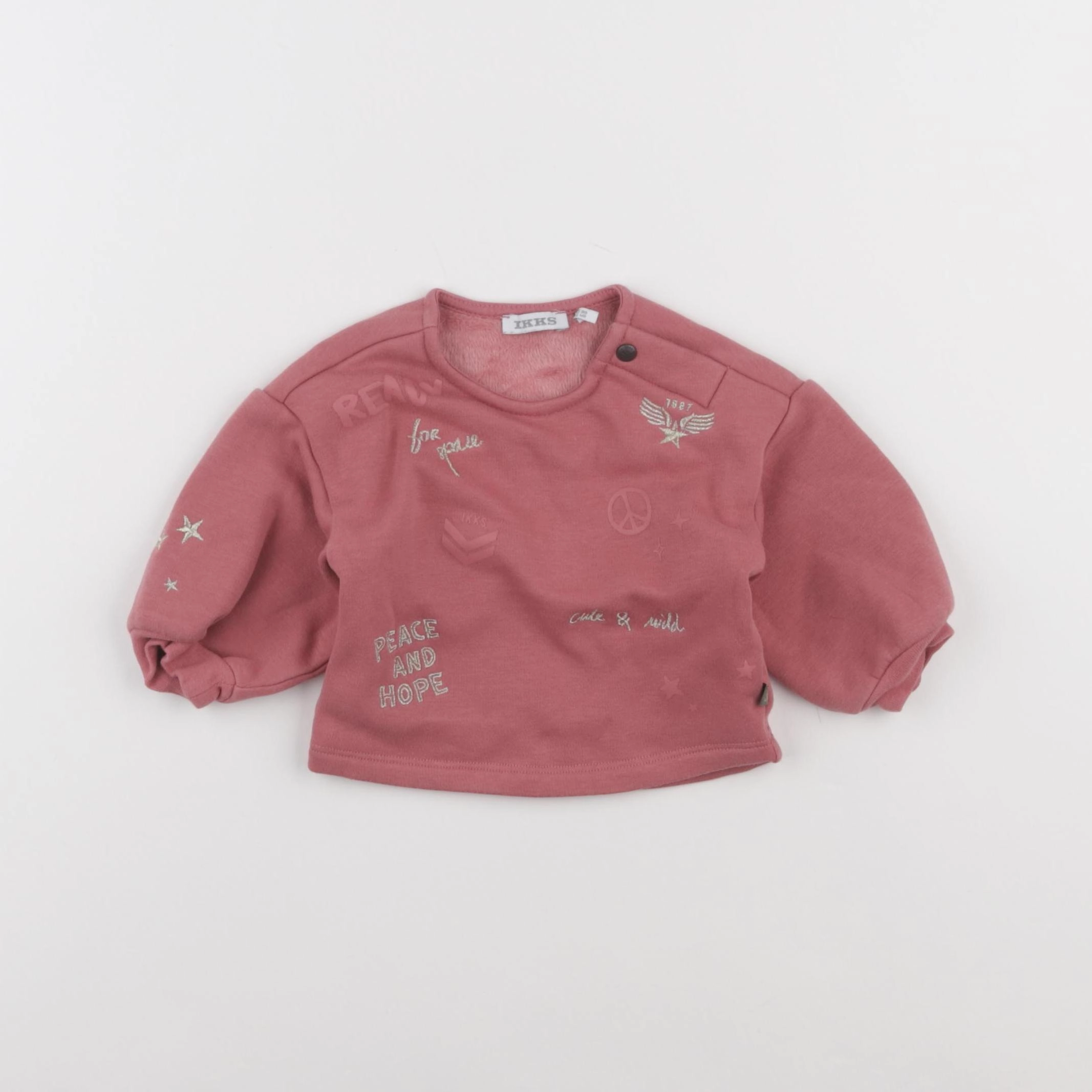 IKKS - sweat rose - 6 mois