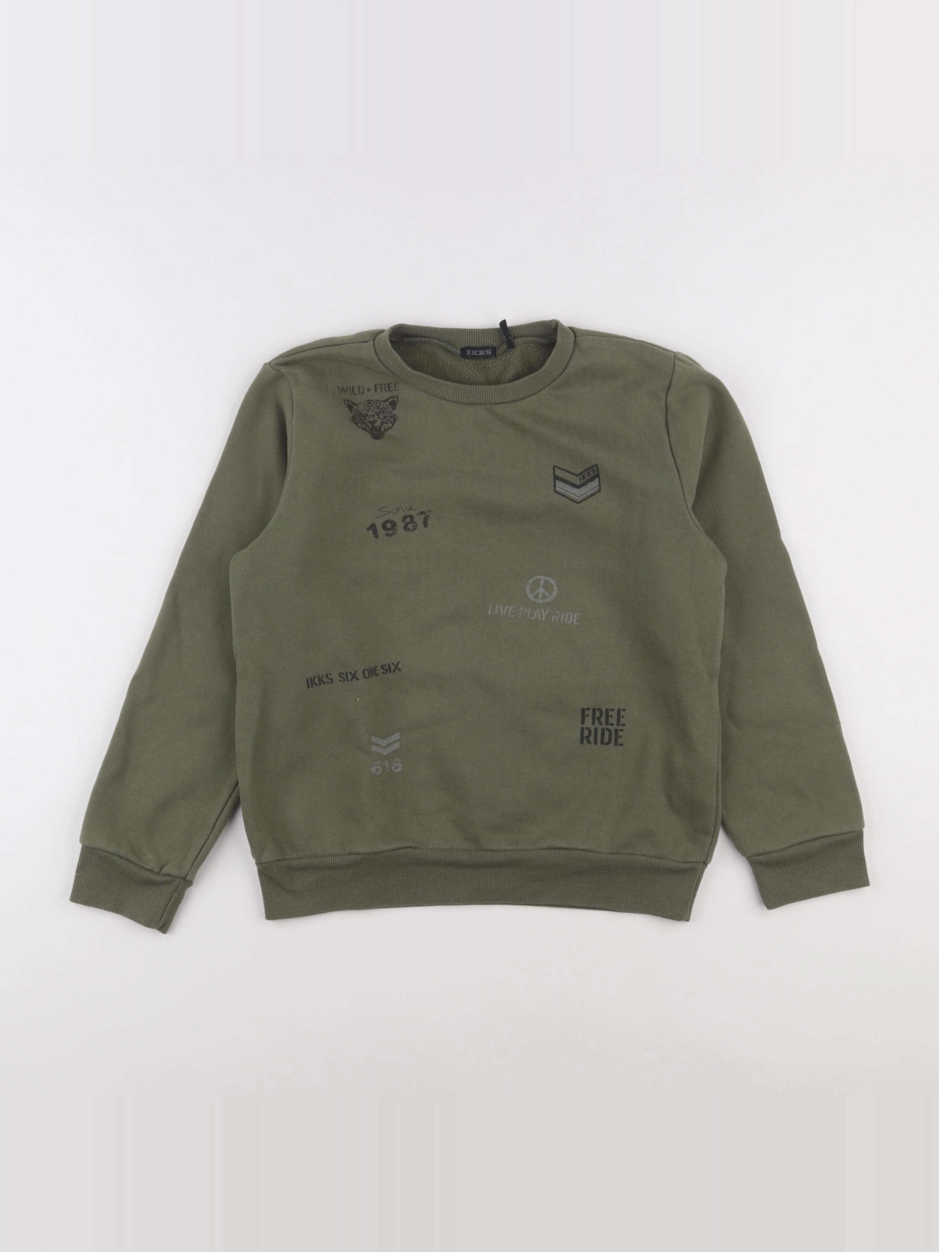 IKKS - sweat vert - 10 ans