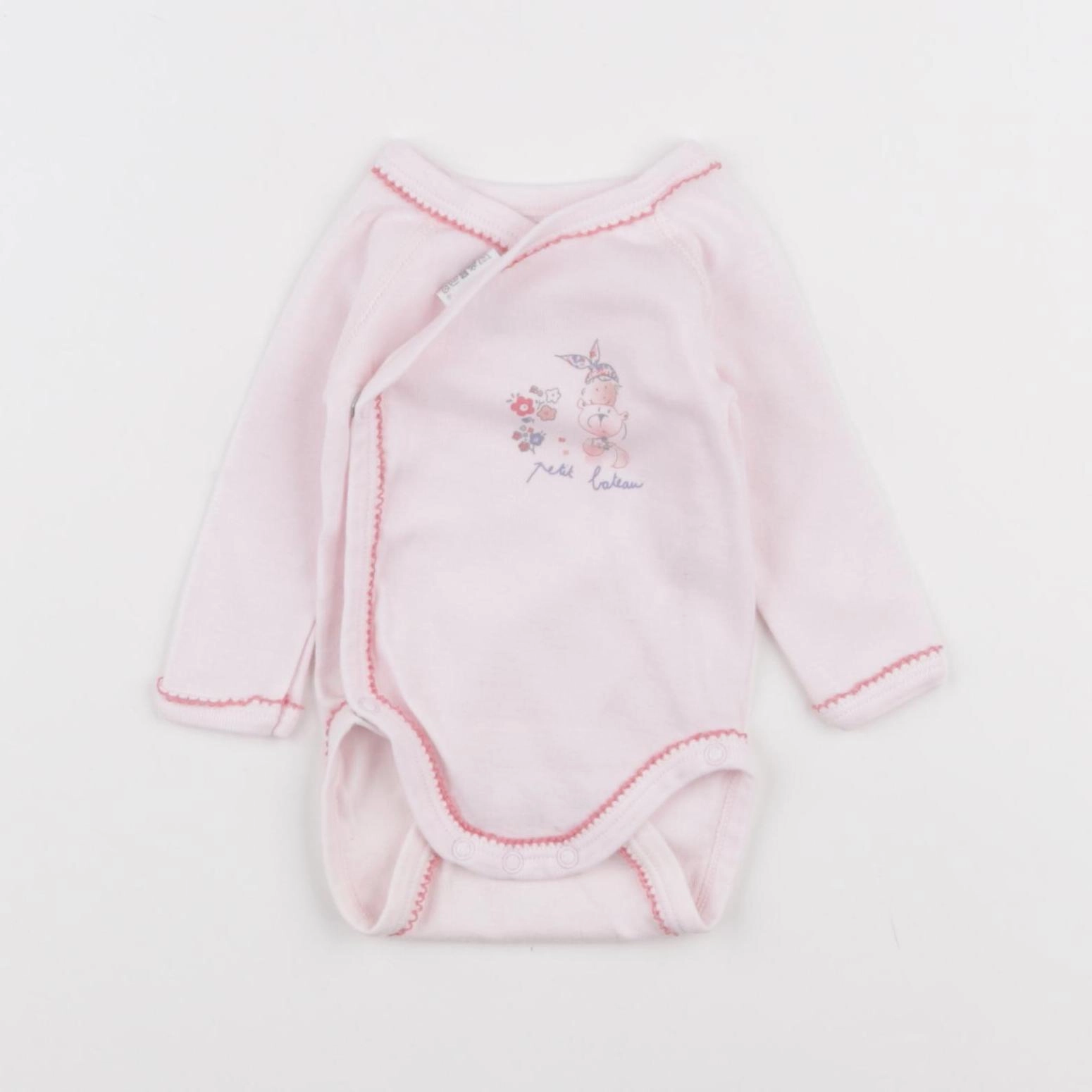 Petit Bateau - body rose - 1 mois