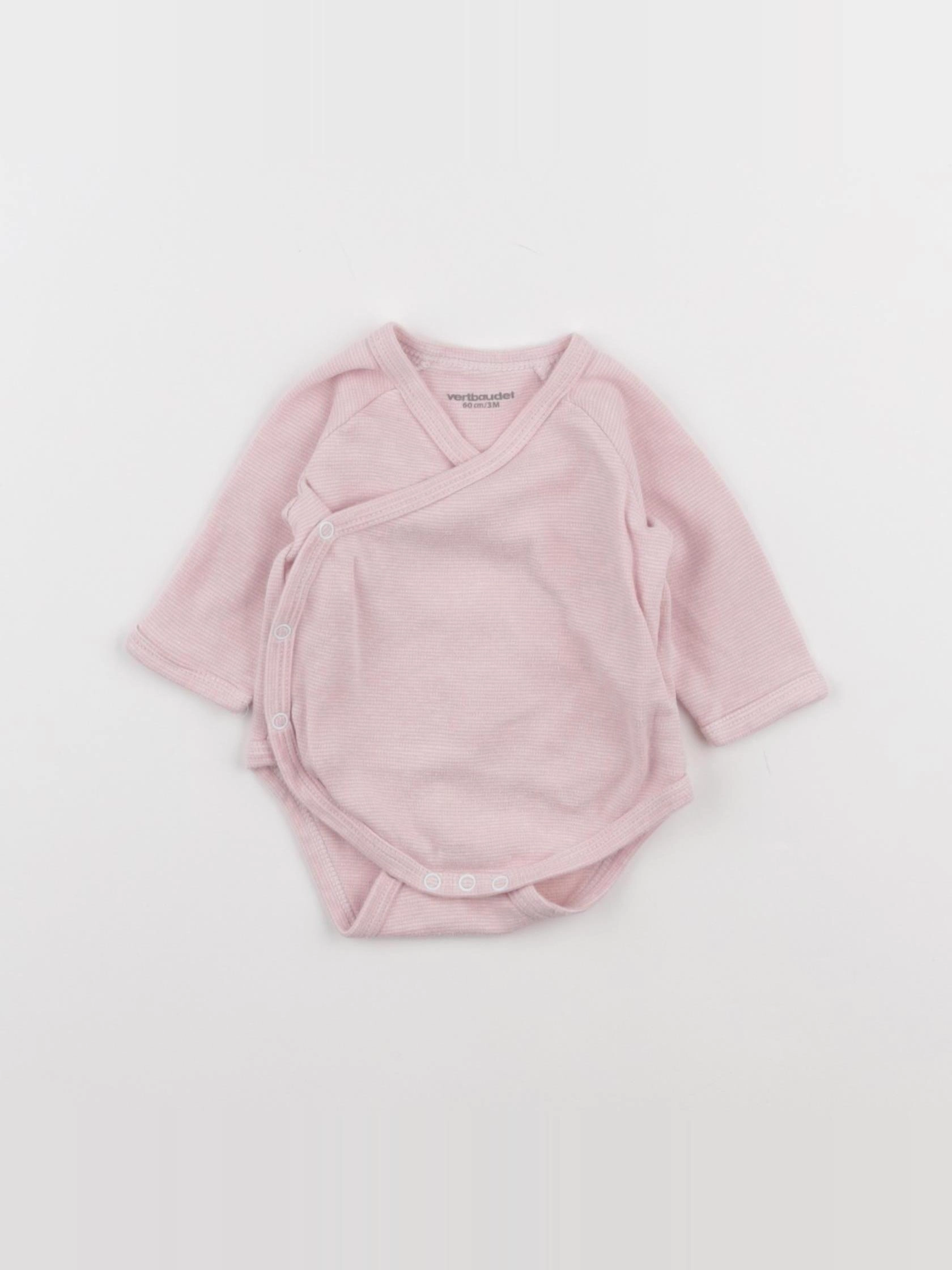 Vertbaudet - body rose - 3 mois