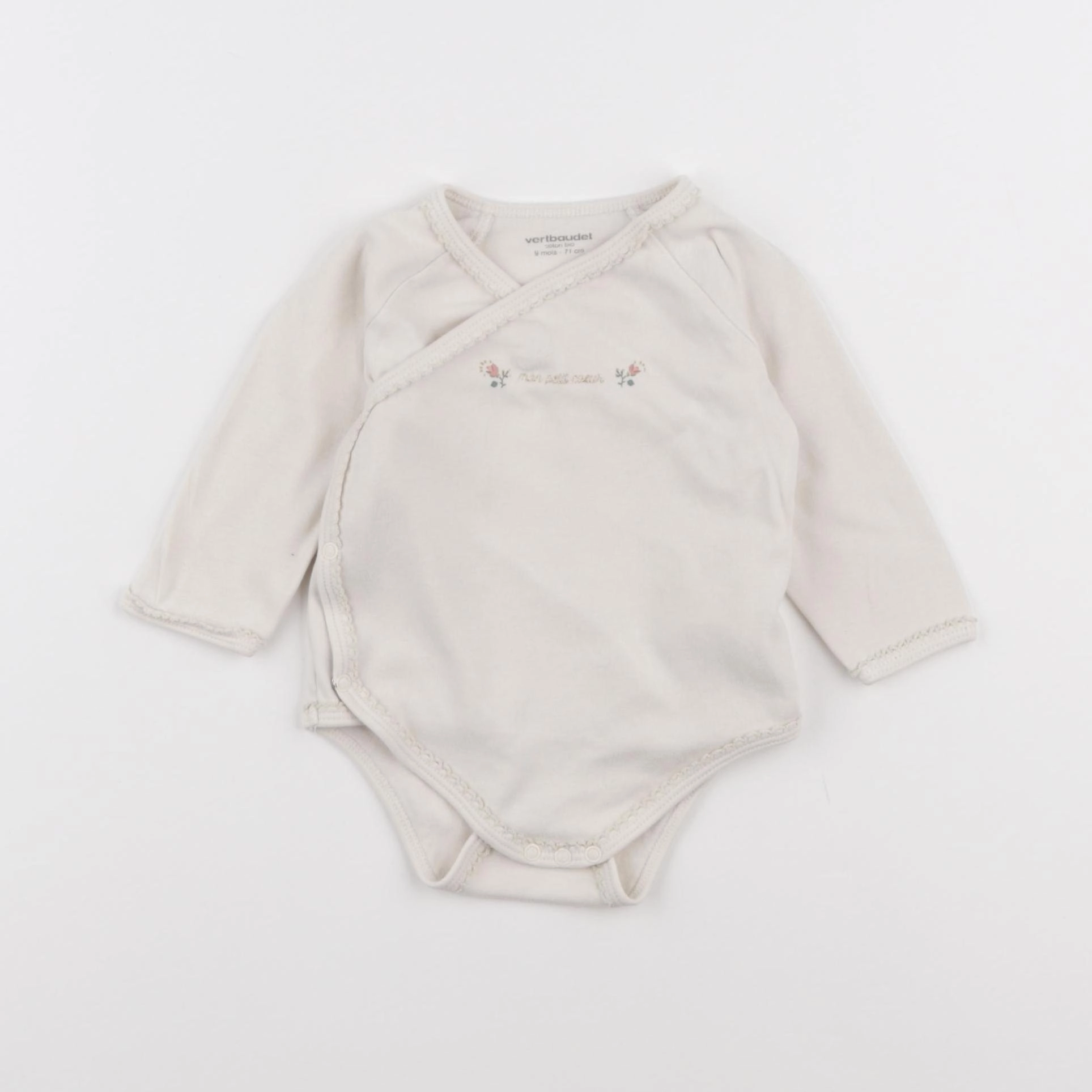 Vertbaudet - body beige - 9 mois