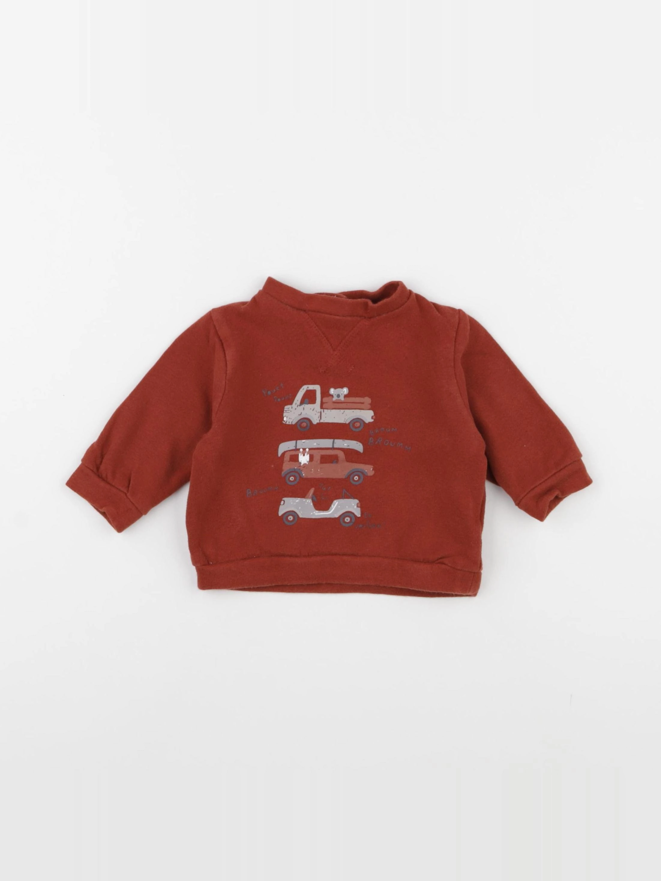 Vertbaudet - sweat marron - 3 mois