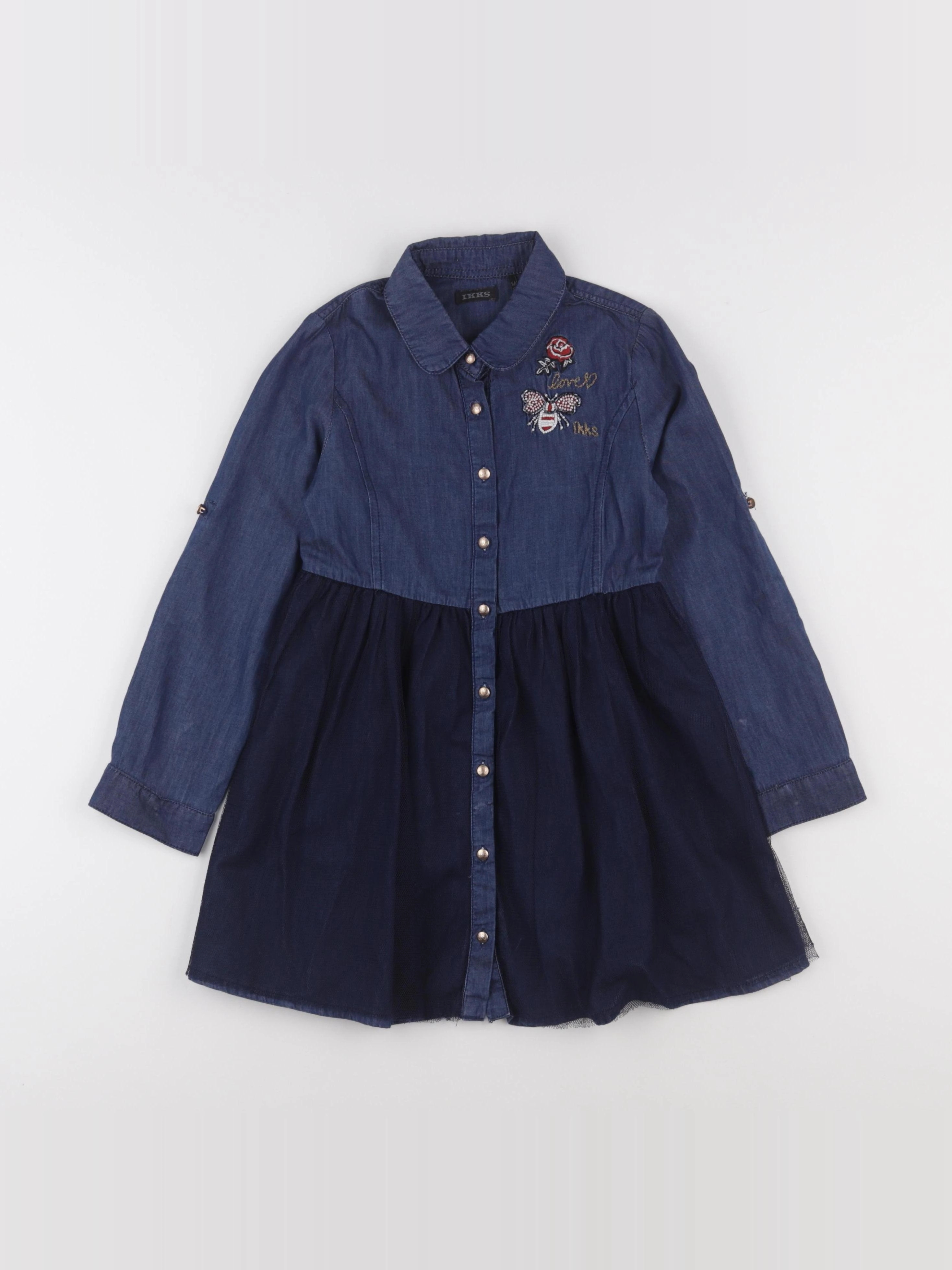 IKKS - robe bleu - 6 ans