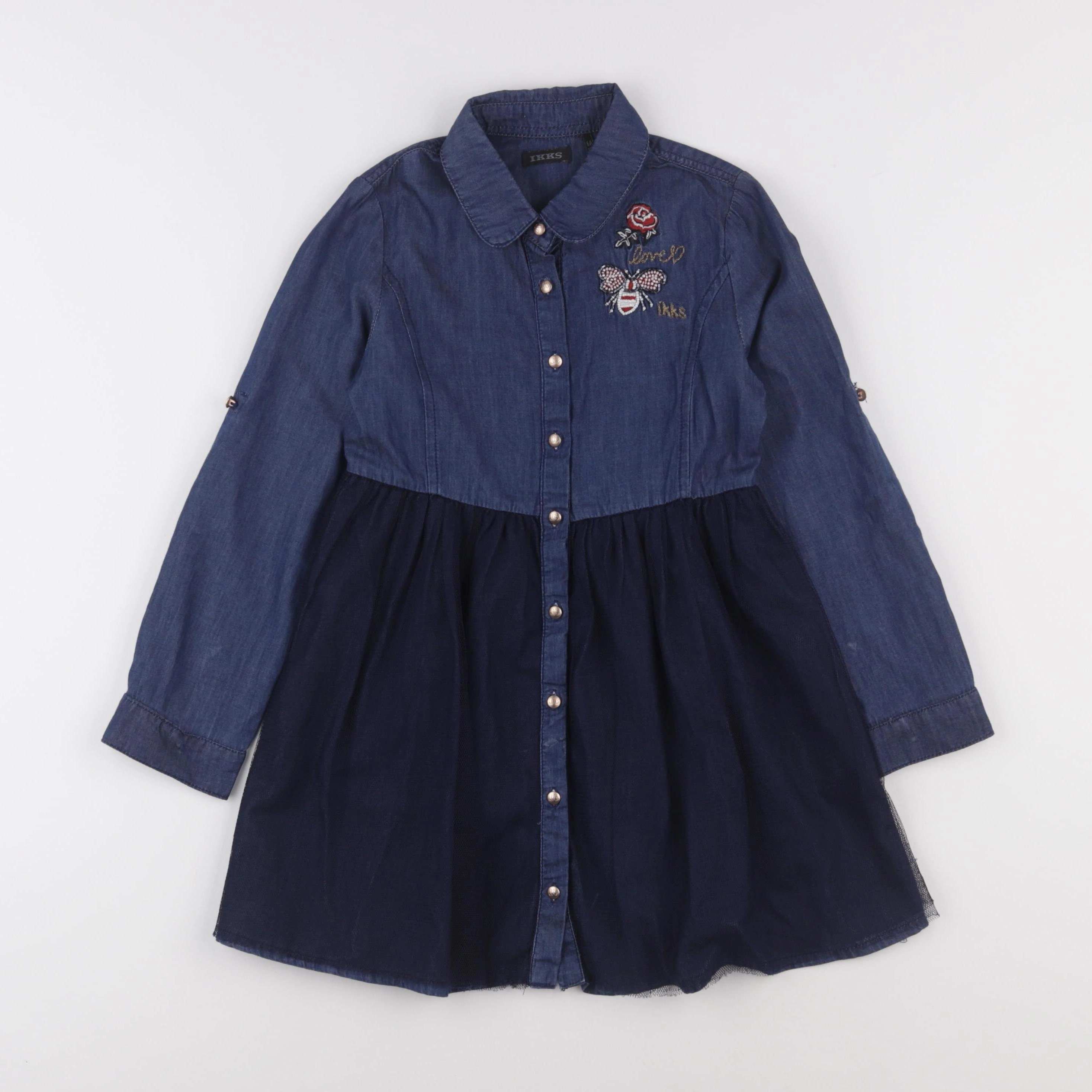 IKKS - robe bleu - 6 ans