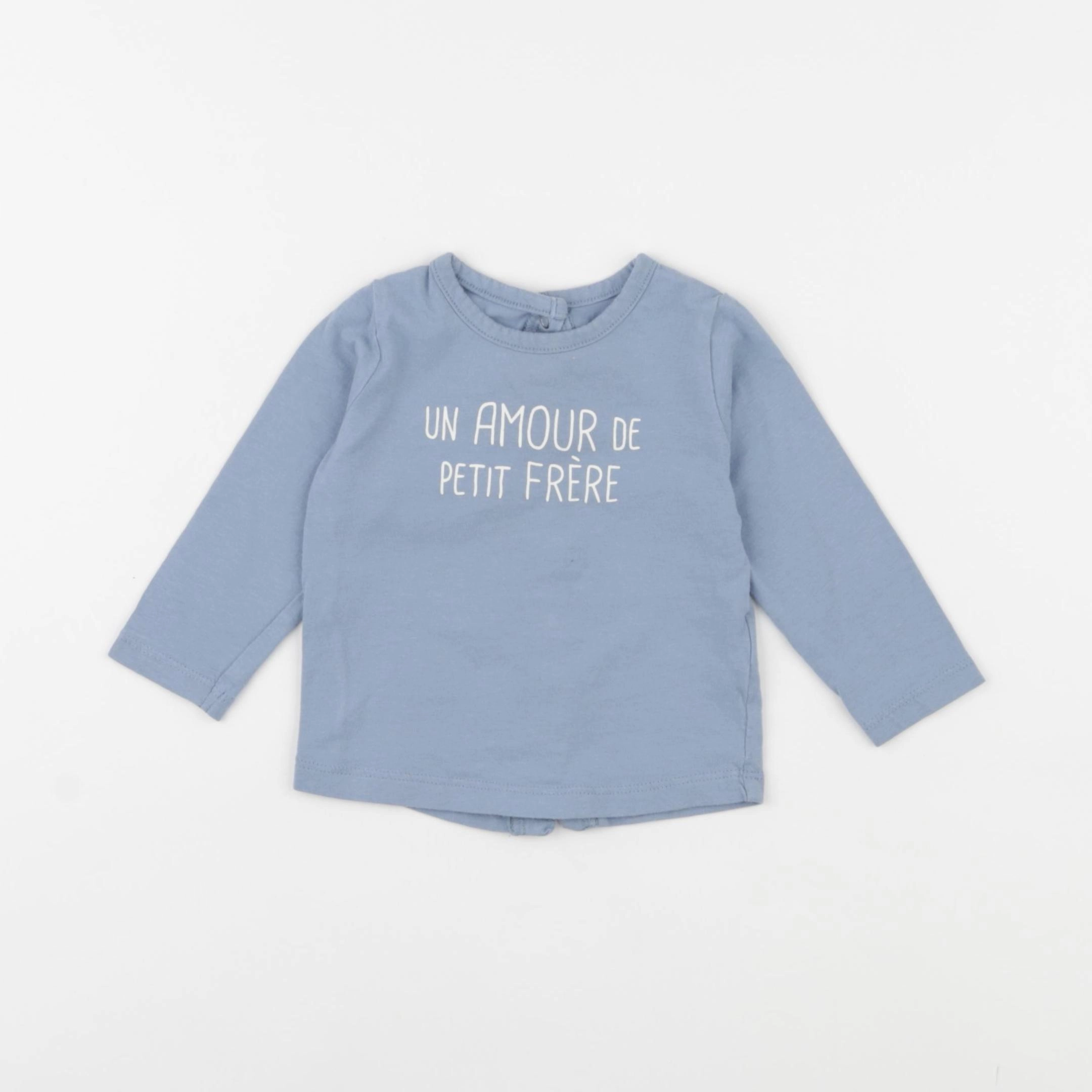 Vertbaudet - tee-shirt bleu - 6 mois
