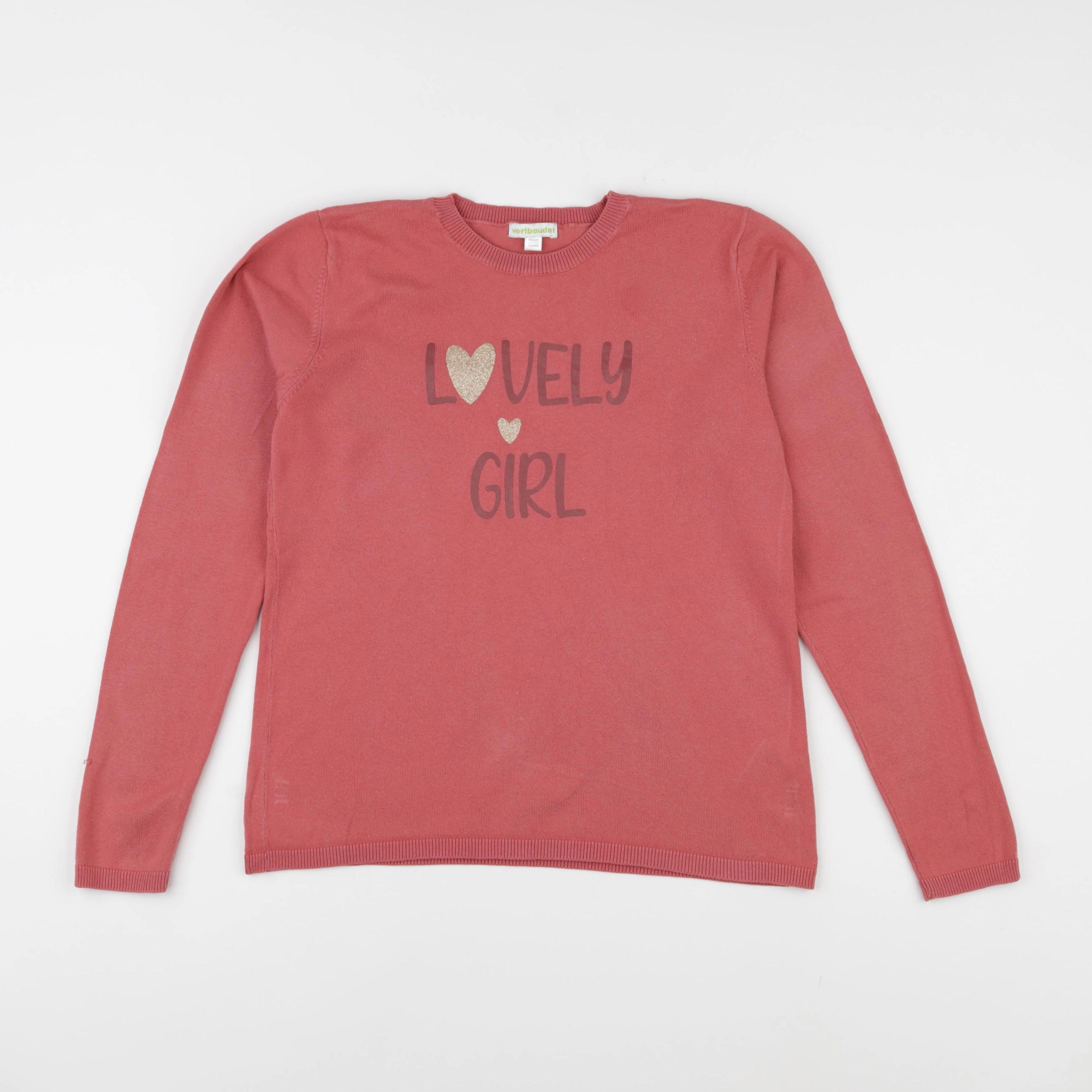 Vertbaudet - pull rose - 12 ans